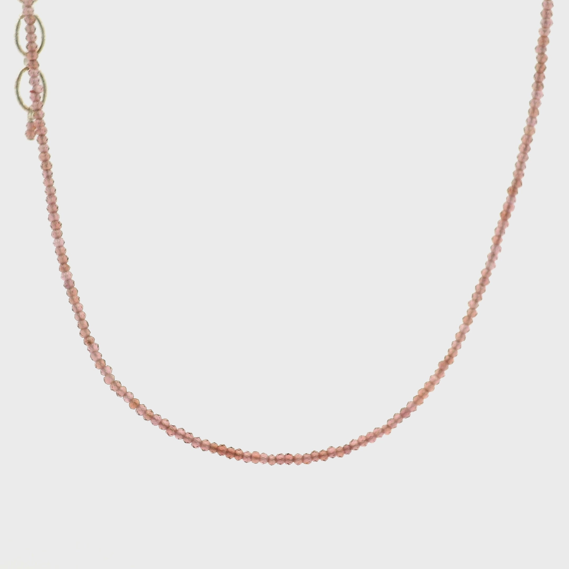 Rhodolite Purple Garnet Mini Faceted Necklace for Grounding, Health and Strength