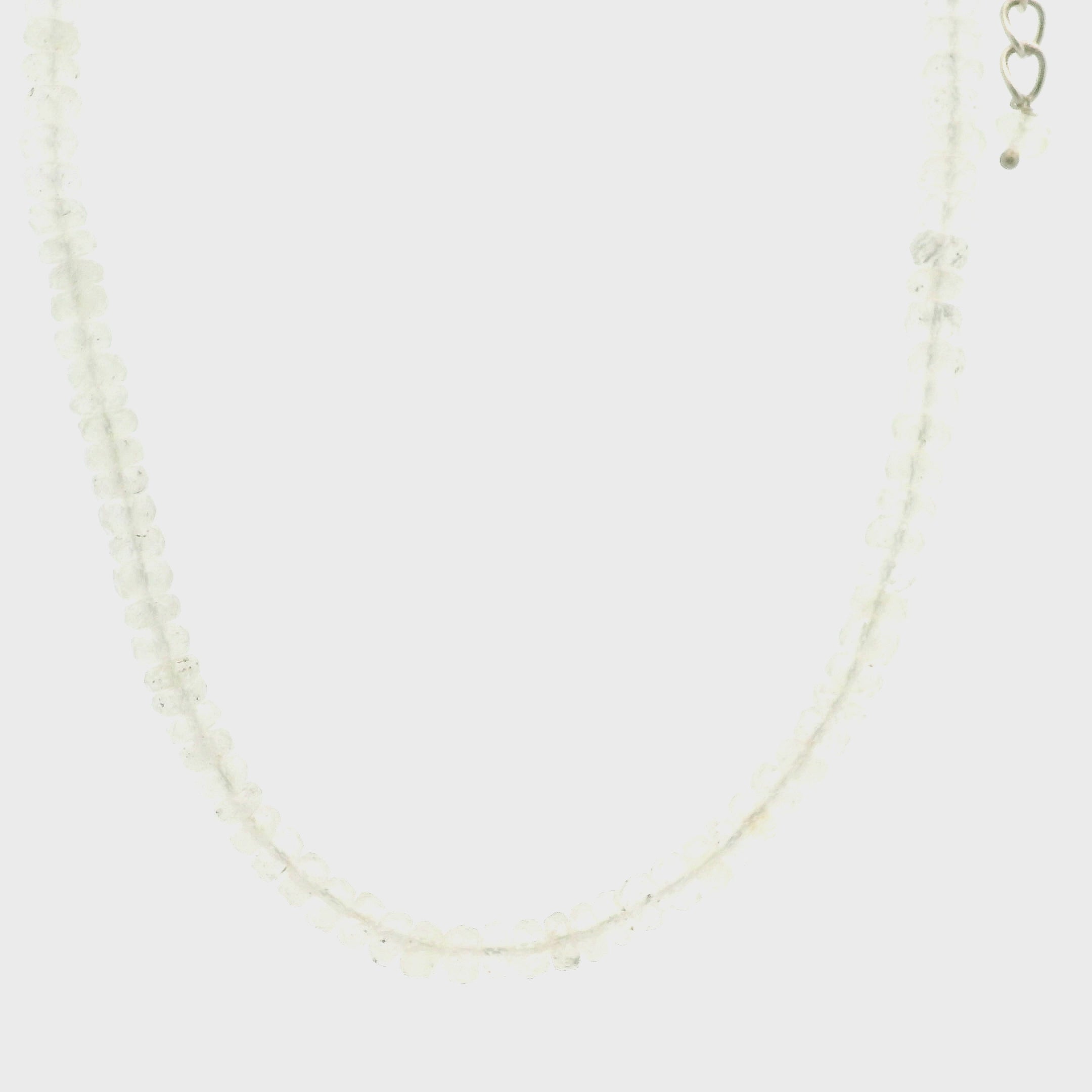 Libyan Desert Glass Faceted Rondelle Necklace 925 Silver for Confidence, Manifestation and Personal Power