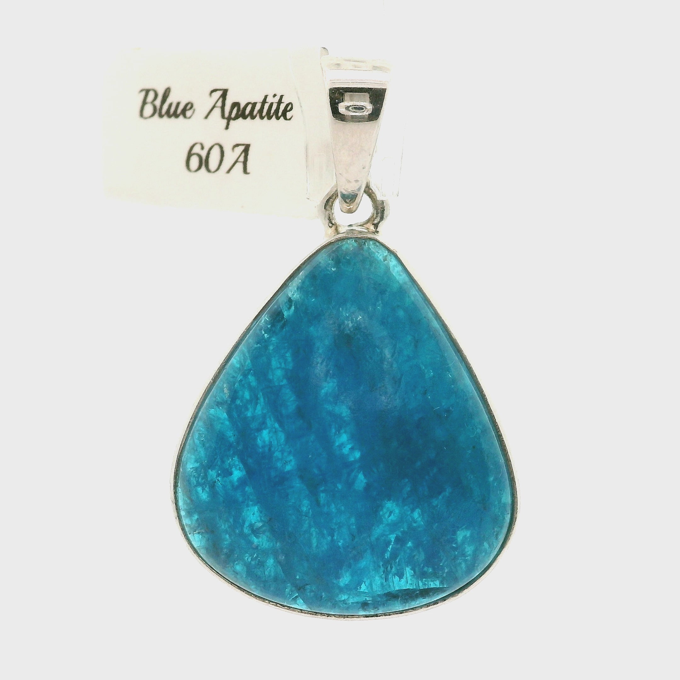 Neon Blue Apatite Pendants .925 Silver for Overall Health and Wellness