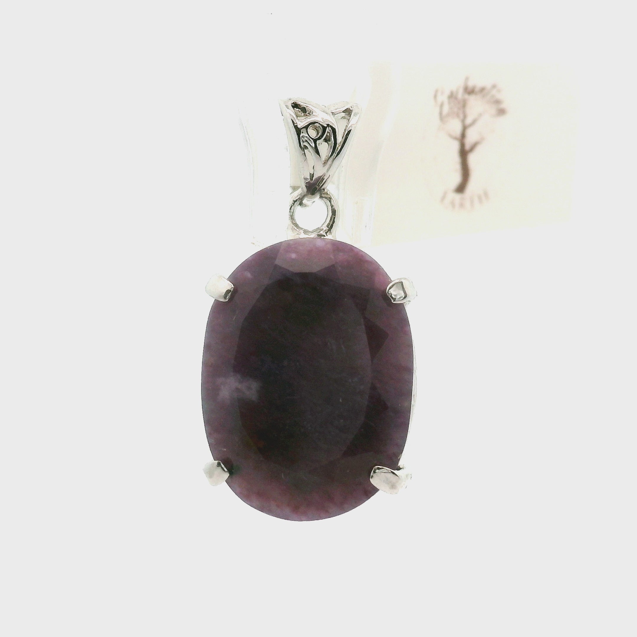 Charoite Faceted Pendant .925 Silver for Enhancing your Intuitive Gifts and Spiritual Transformation