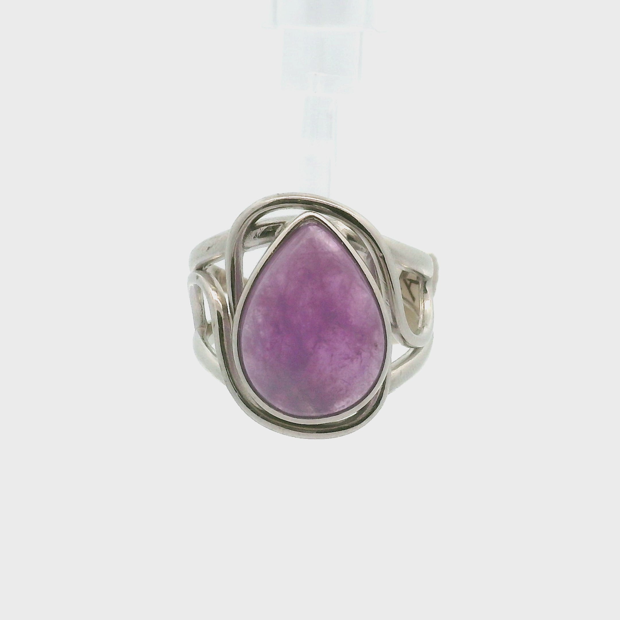 Hackmanite Cuff Ring .925 Silver for Spiritual Awakening
