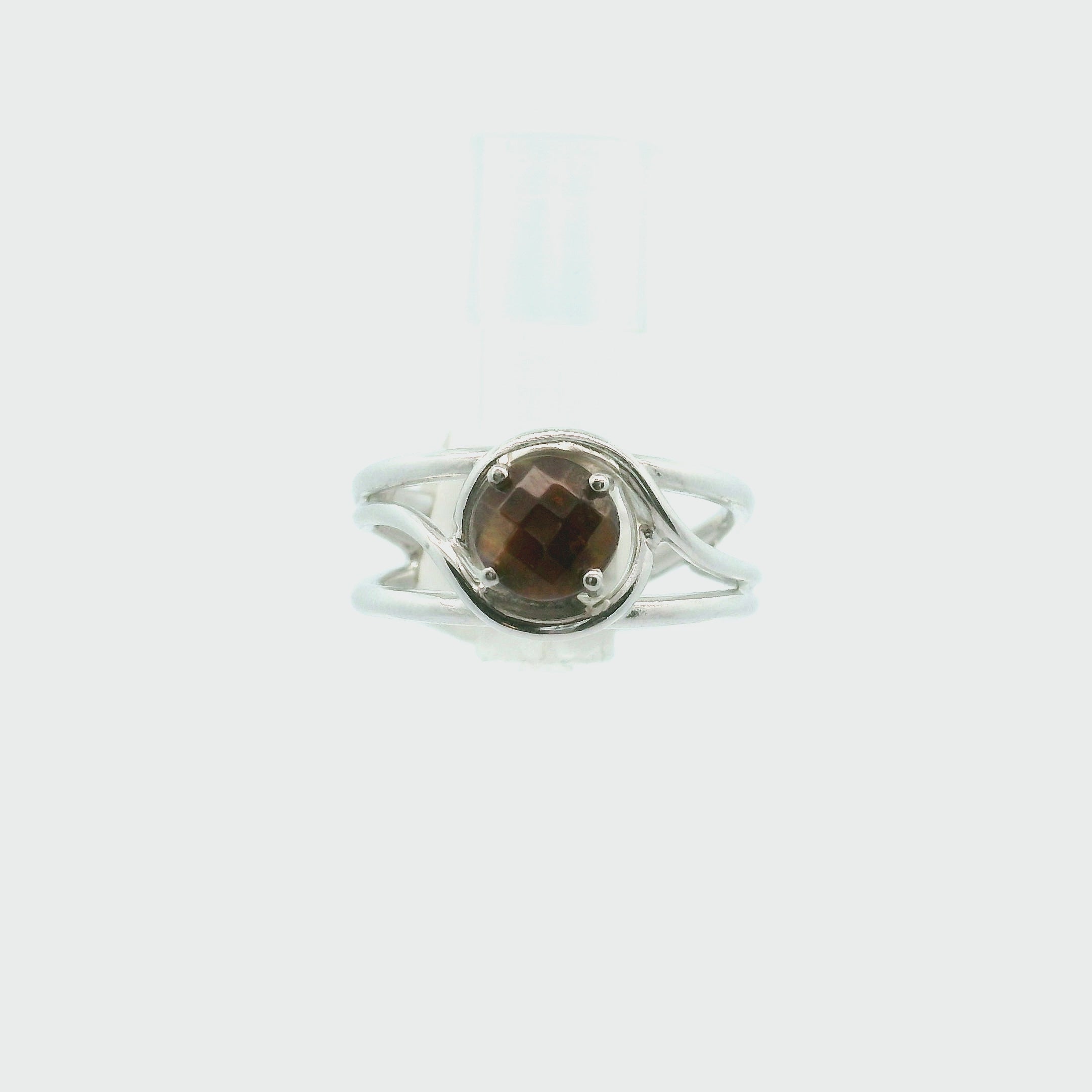 Japan Rainbow Andradite Midi Cuff Ring .925 Silver for Grounding and Strength