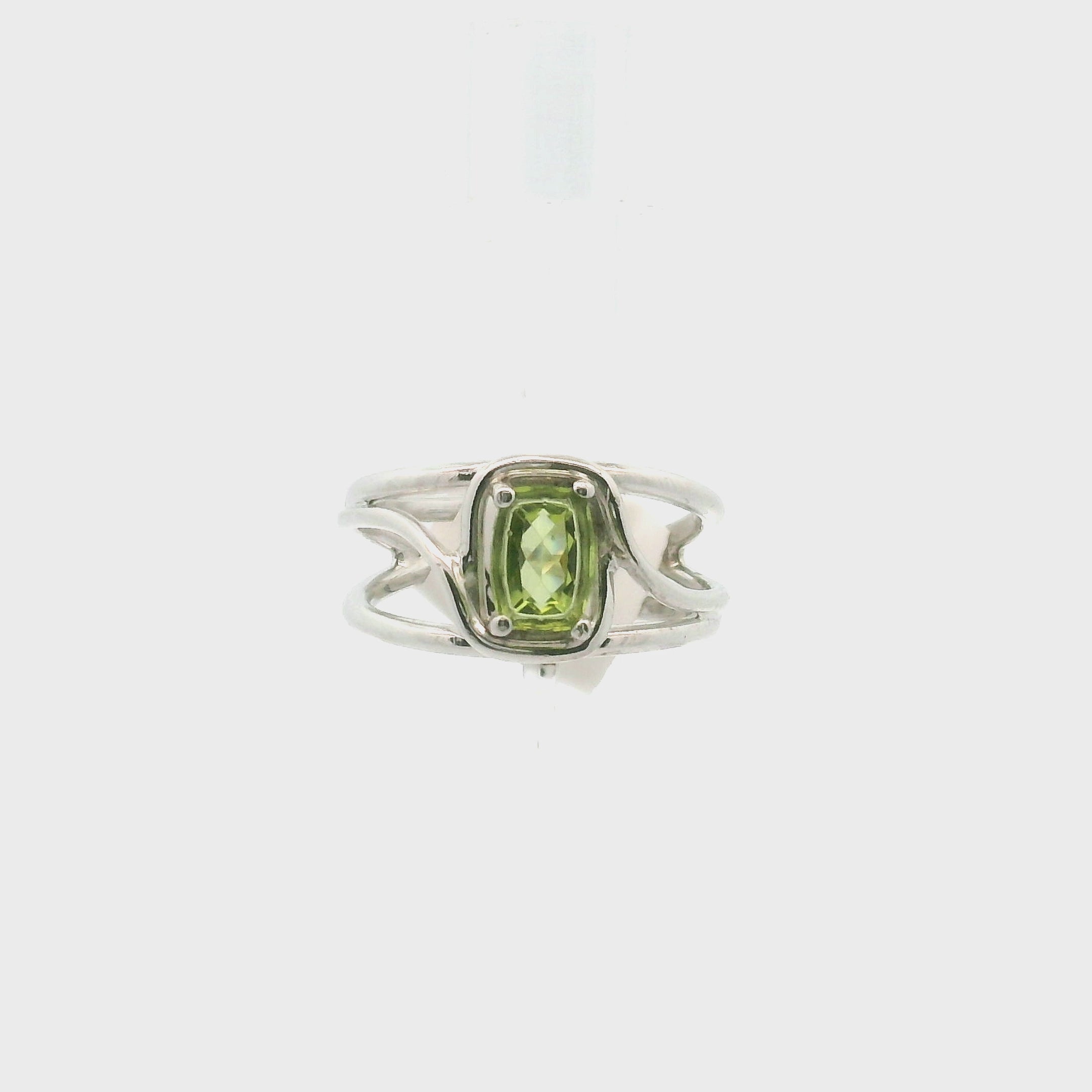 Peridot Midi Cuff Ring .925 Silver for Luck, Prosperity and Protection