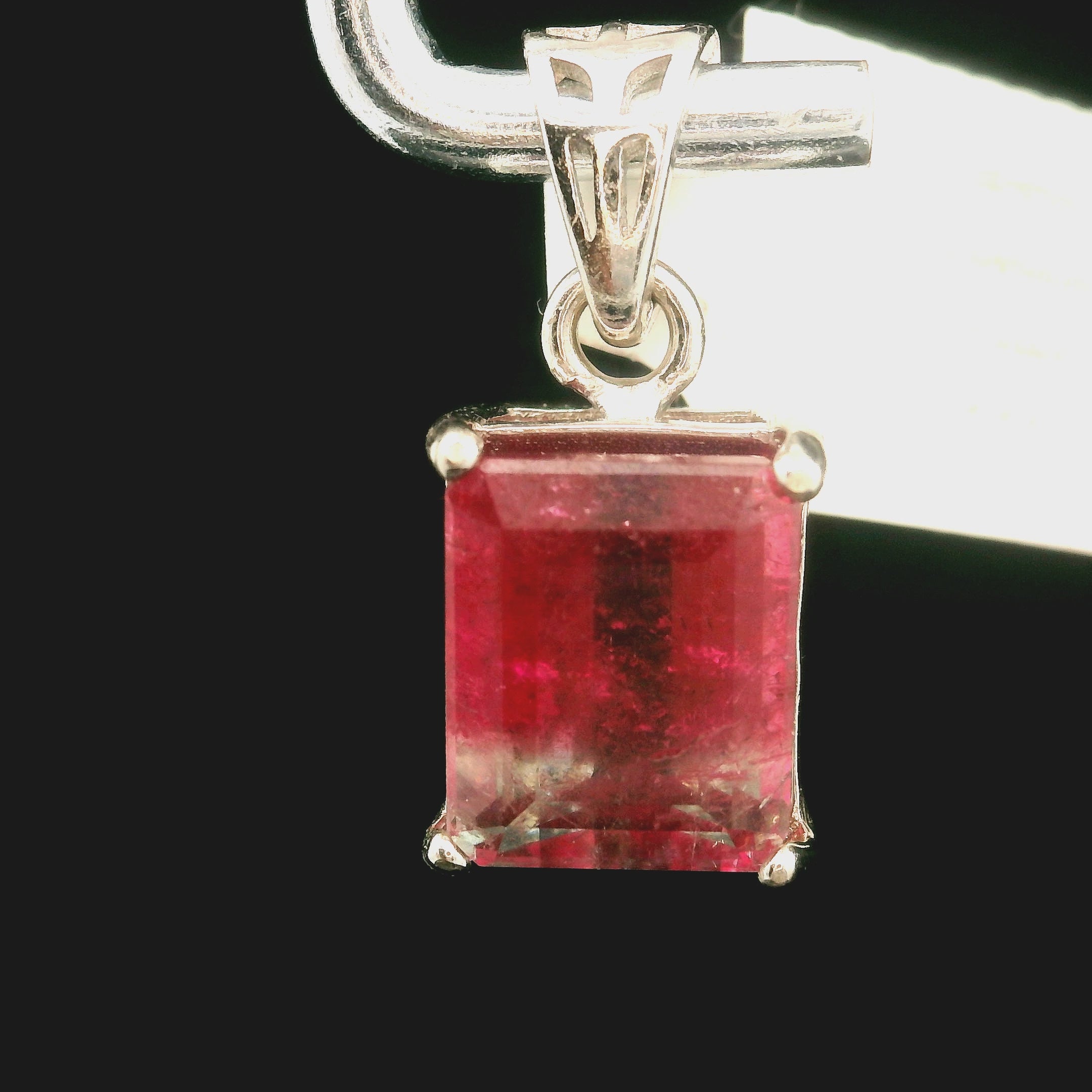 Unicorn Tourmaline Pendant .925 Silver for Awareness, Communication and Meditation