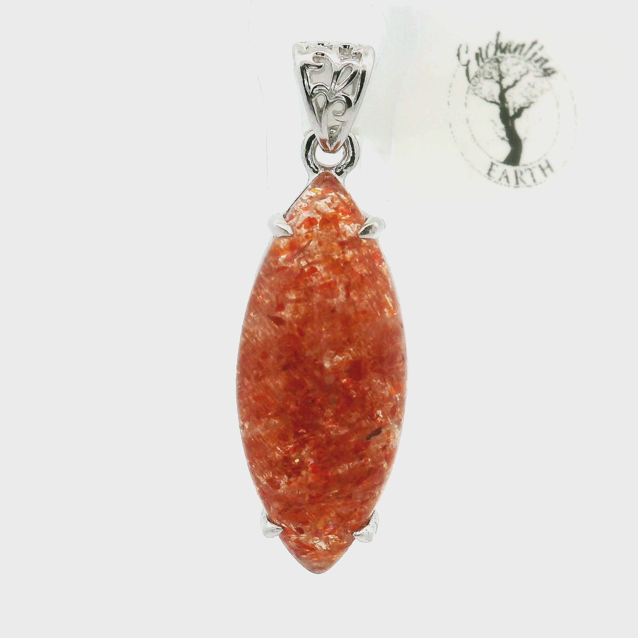 Sunstone Pendant .925 Silver for Confidence, Joy and Vitality