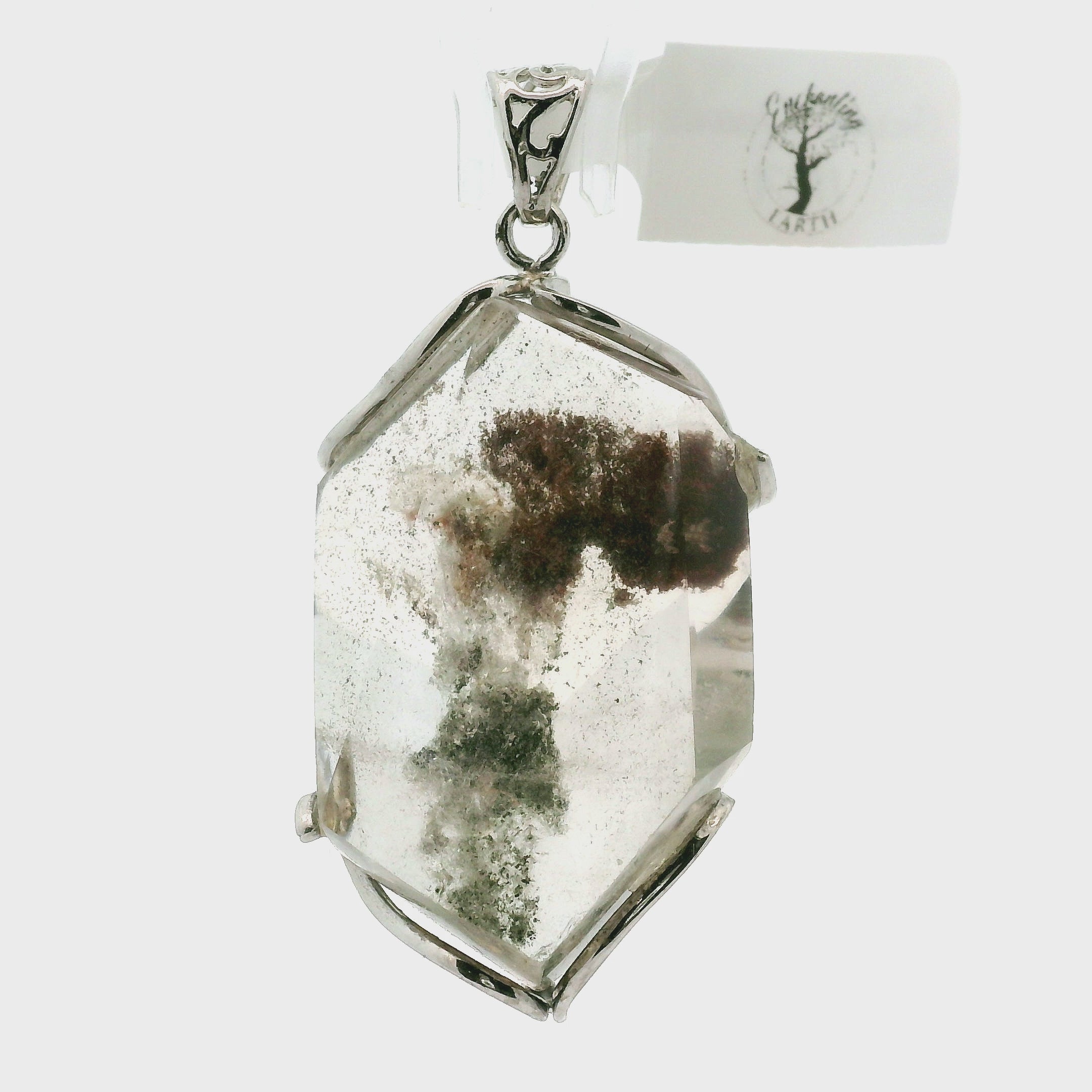 Garden Quartz Freeform Pendants .925 Sterling Silver for Insight, Meditation & Shamanic Journey