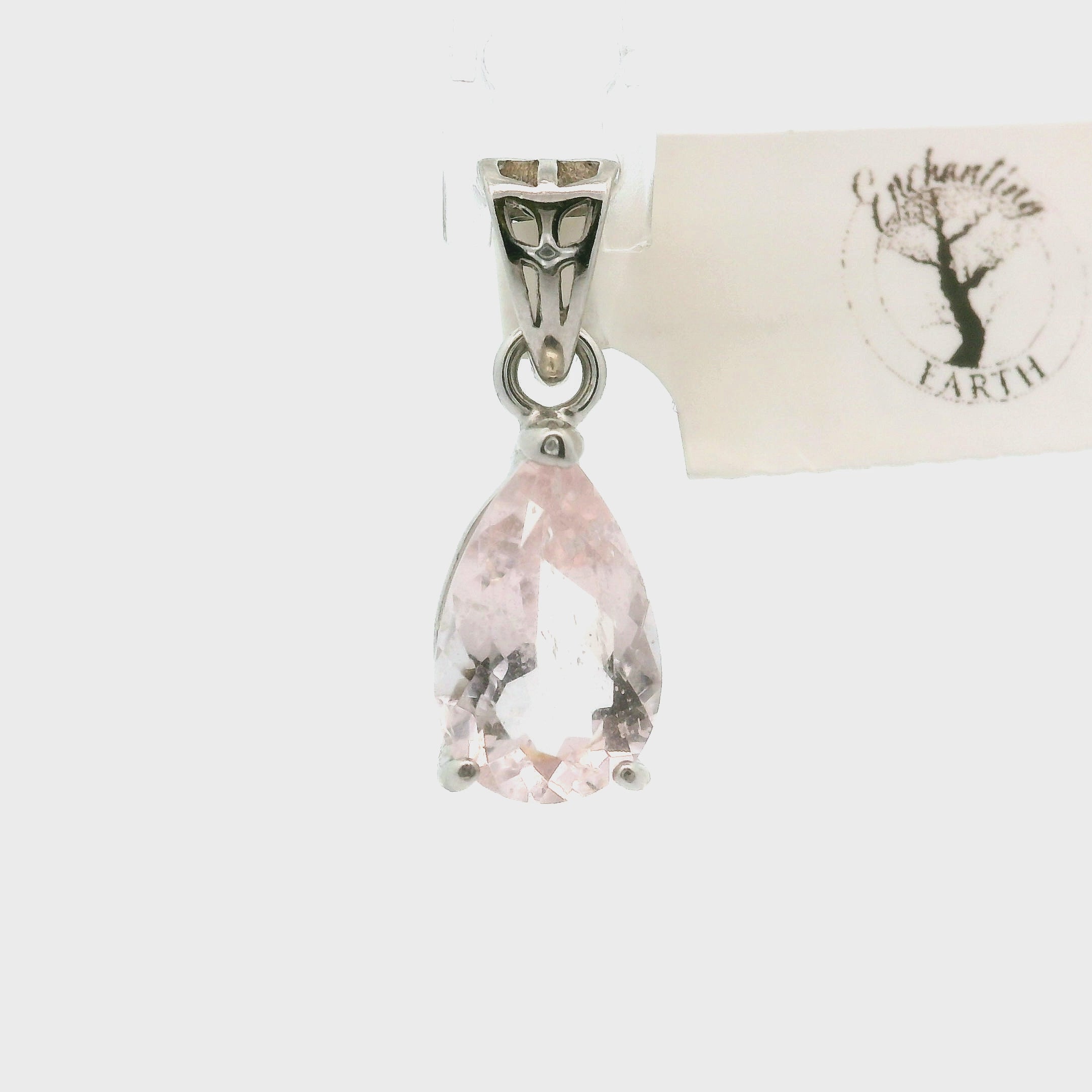 Morganite Pendant .925 Silver for Abundance of Joy and Love