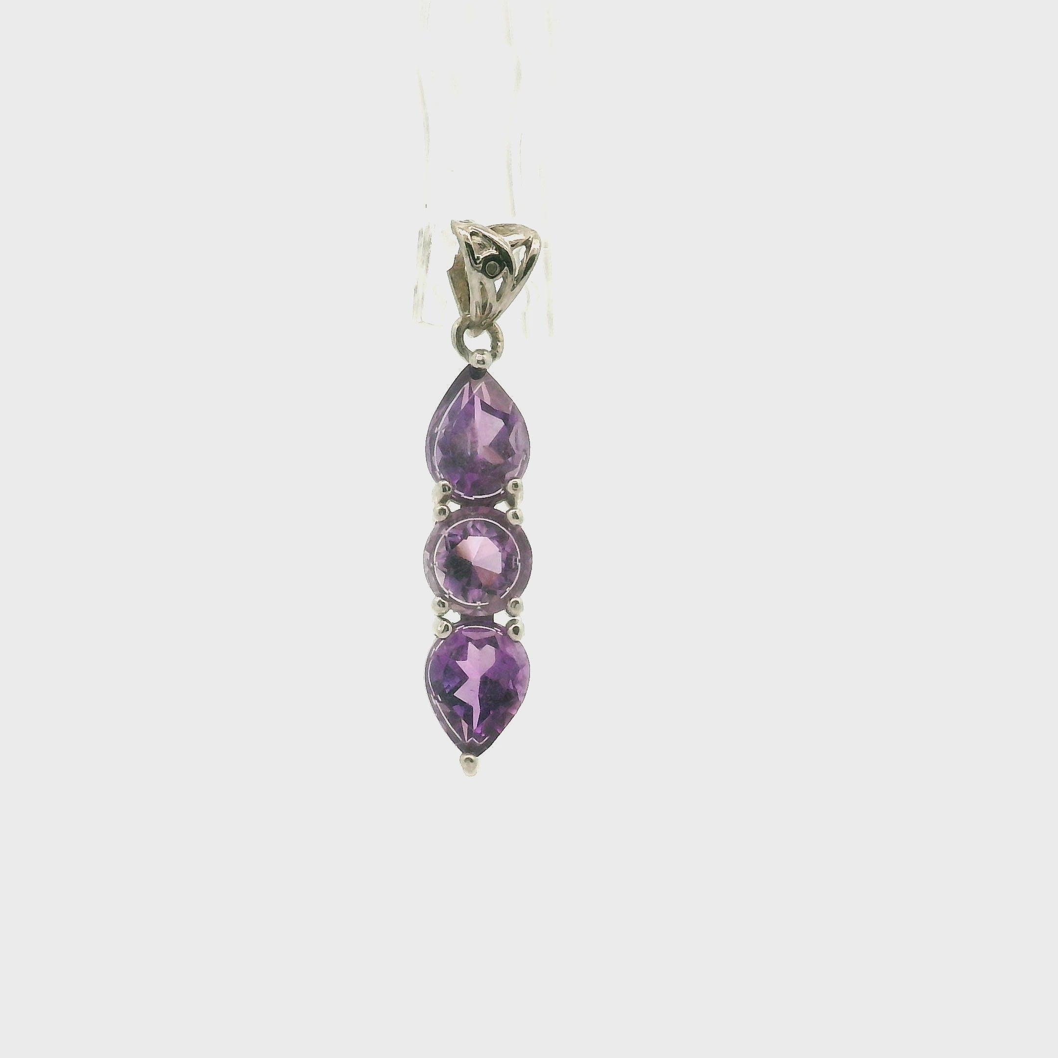 Wand Pendant .925 Silver for Intuition, Luck, Protection and Purification