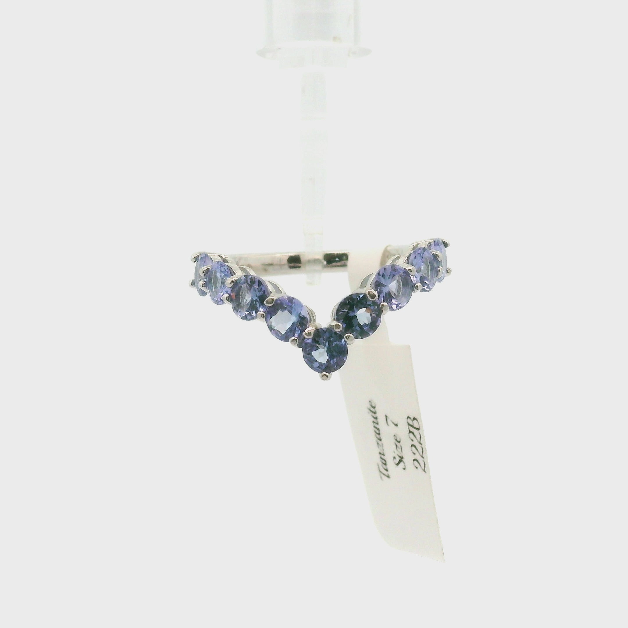 Tanzanite Stackable Ring .925 Silver for Elevating your Consciousness