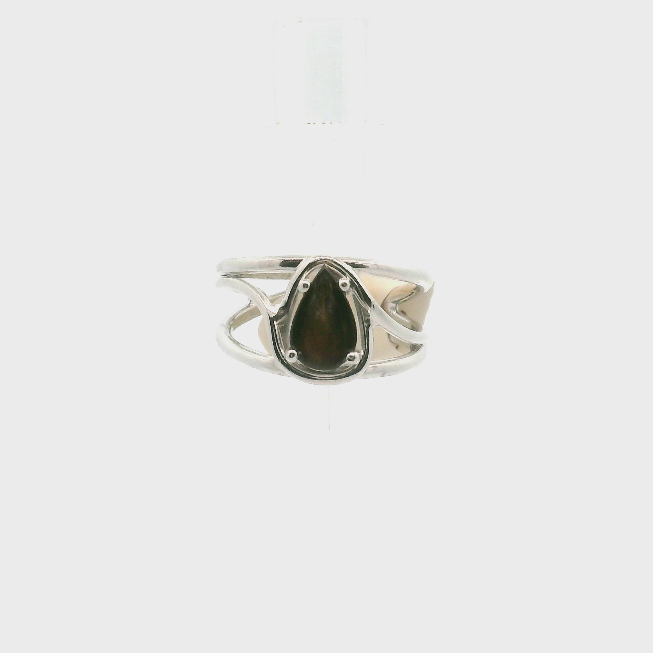 Beryl Copper Midi Cuff Ring .925 Silver for Transformation and Grounding