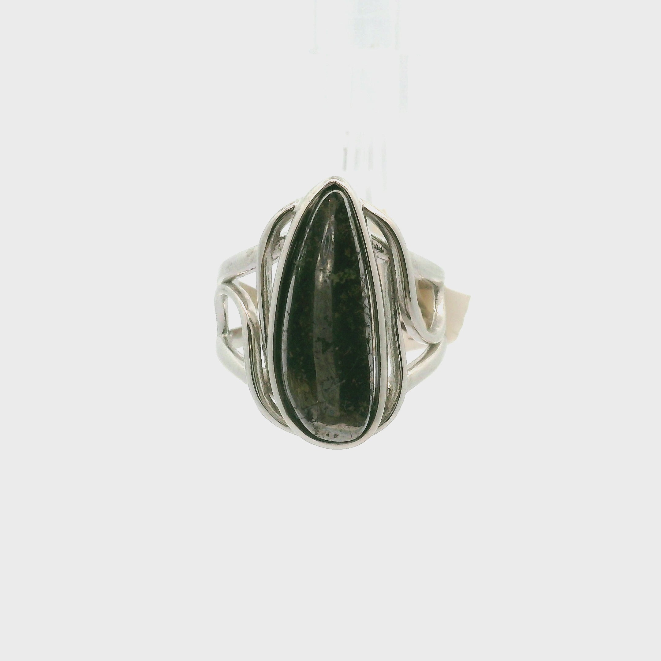 Silver in Quartz Cuff Ring .925 Silver for Clearing Energy, Manifestation and Protection
