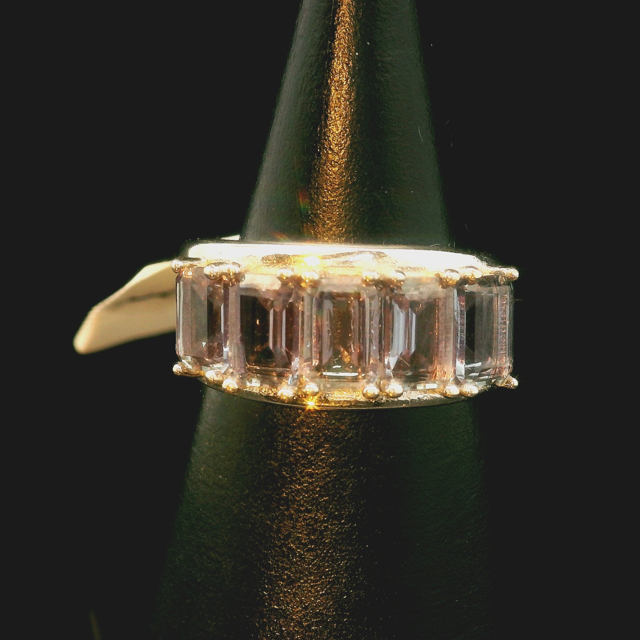 (Lab Created) Alexandrite Stacker Cuff Ring .925 Silver for Spiritual Awakenings