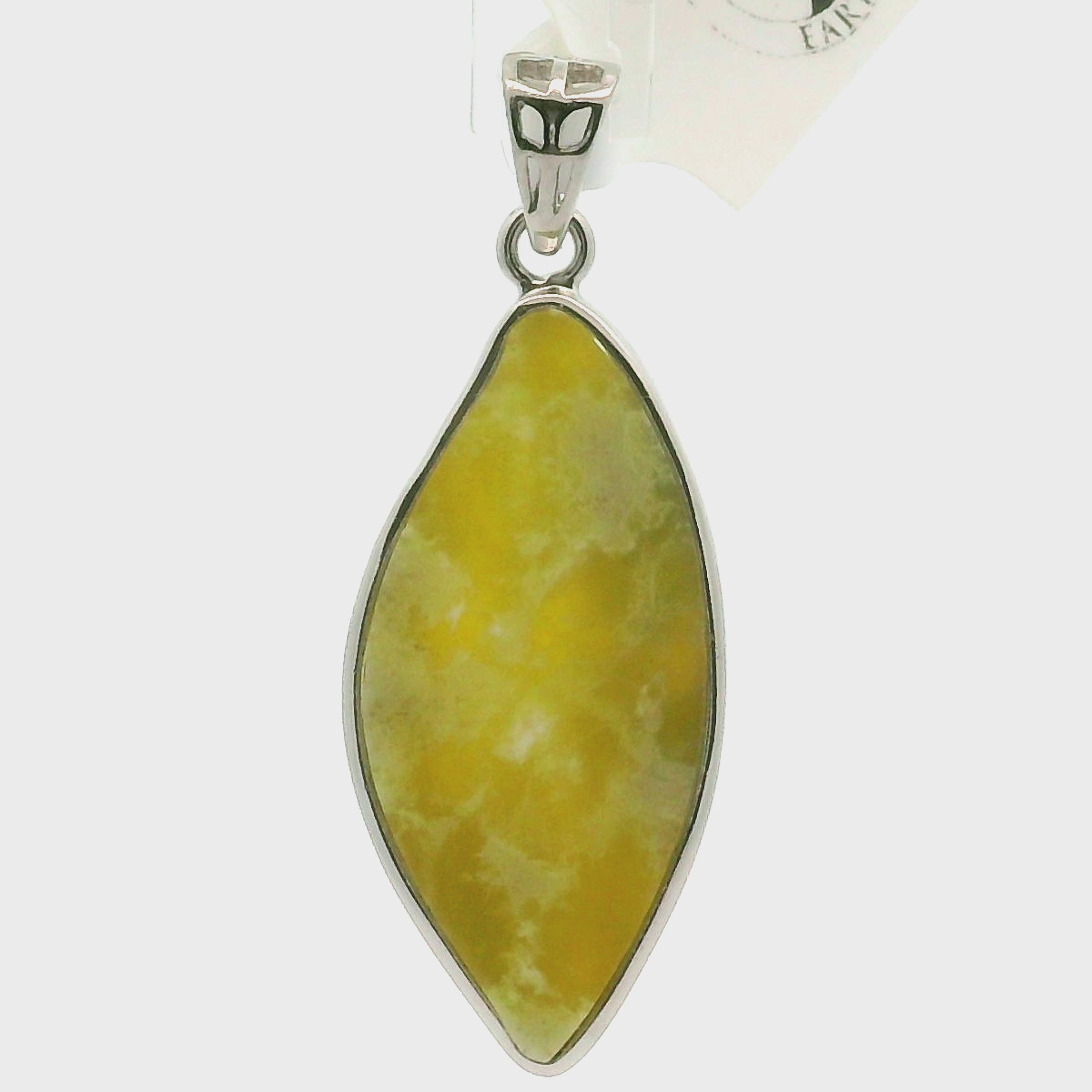 Serpentine Pendant .925 Silver for Clearing Emotional Blockages and Spiritual Exploration