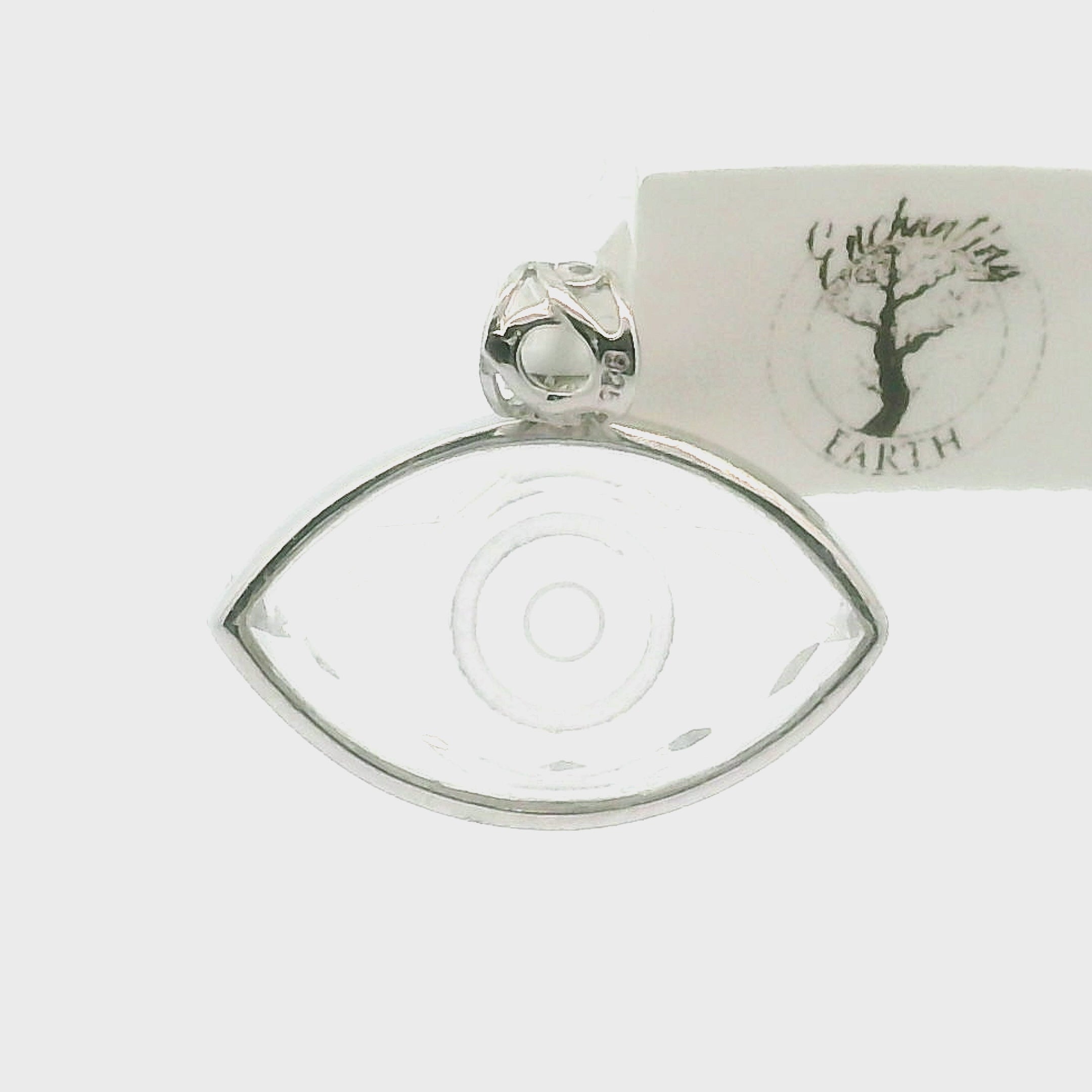 Evil Eye Finger Pendant .925 Silver for Spiritual Protection