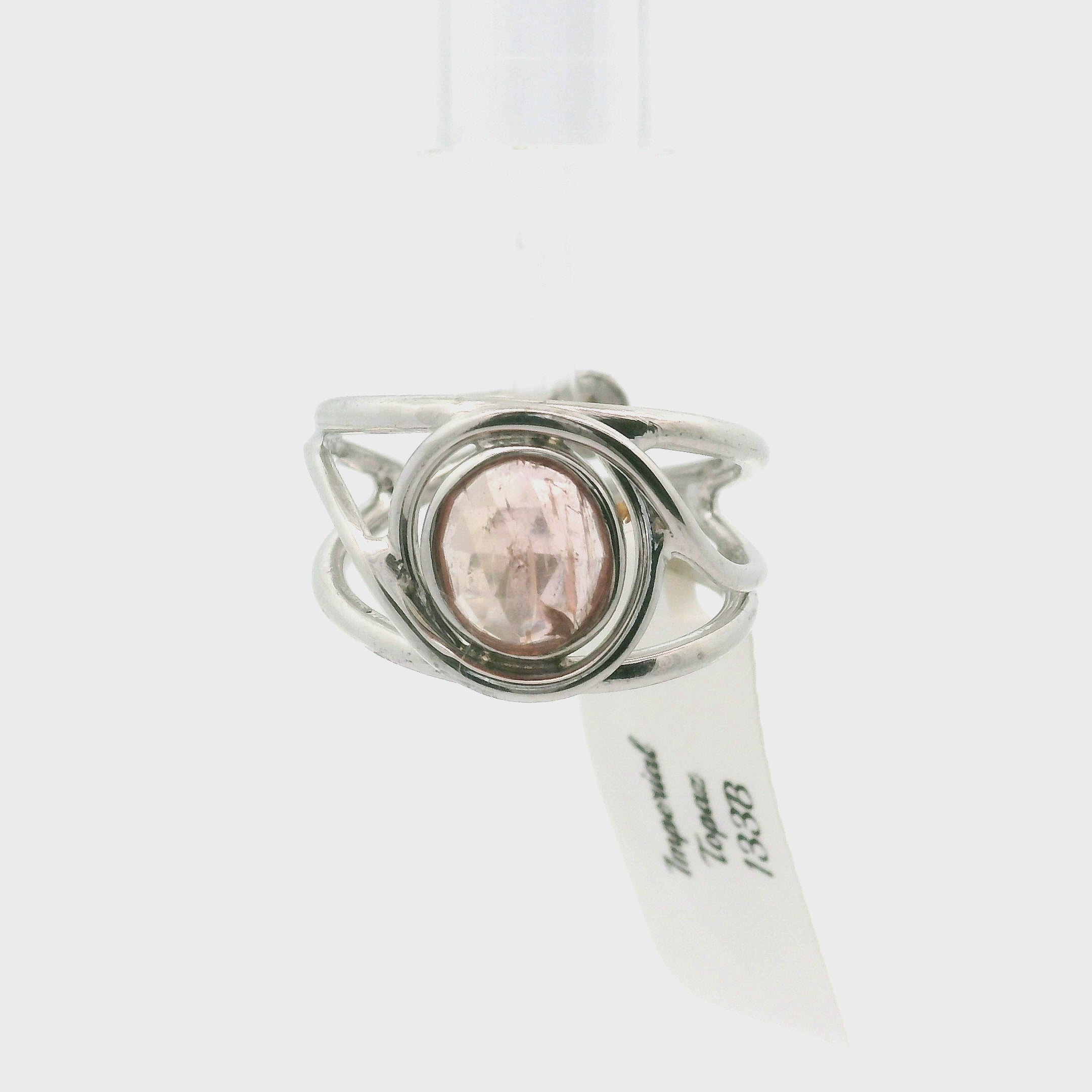 Imperial Topaz Midi Cuff Ring .925 Sterling Silver for Spiritual Transformation