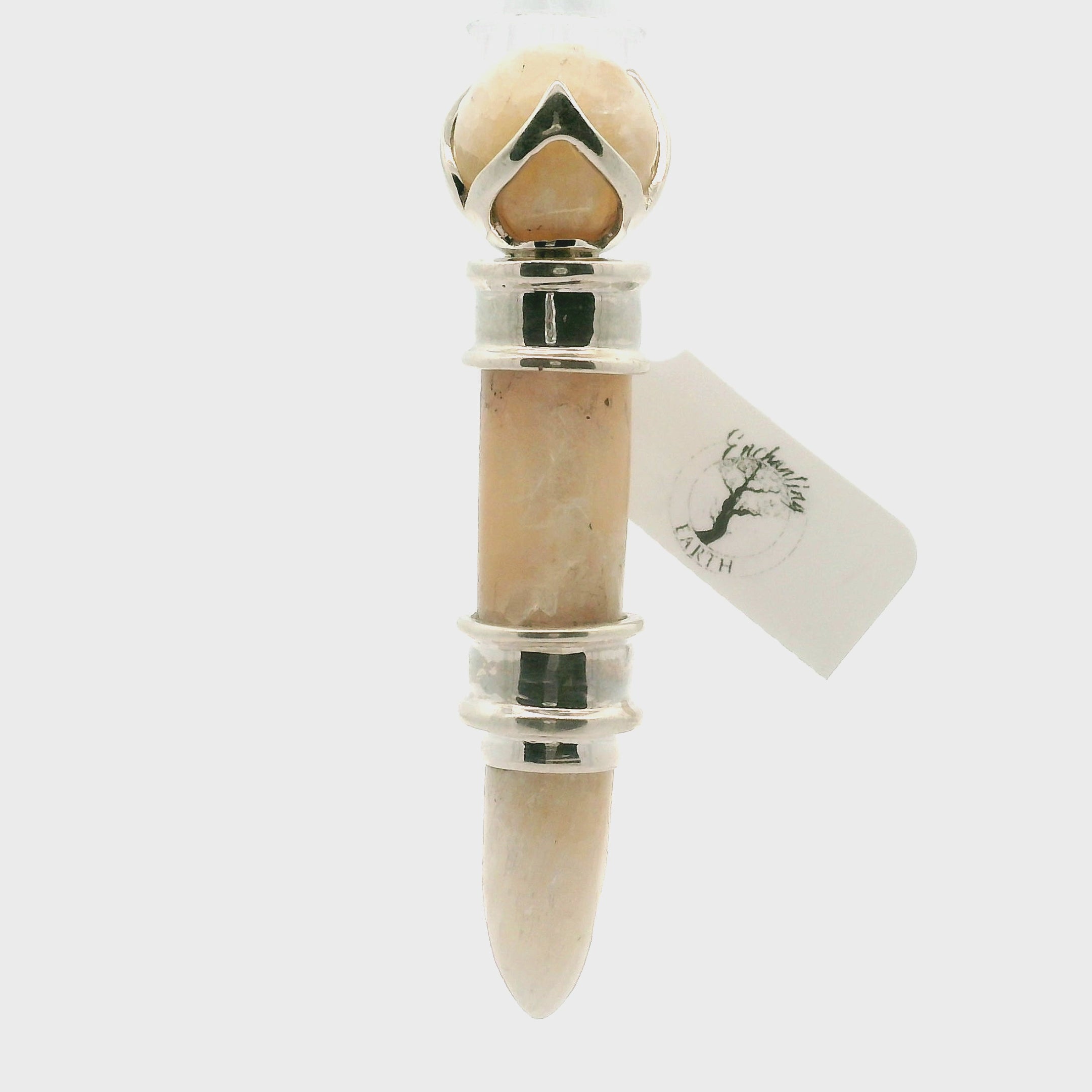 Stilbite Wandlet .925 Silver for Clarity and Spiritual Awakening