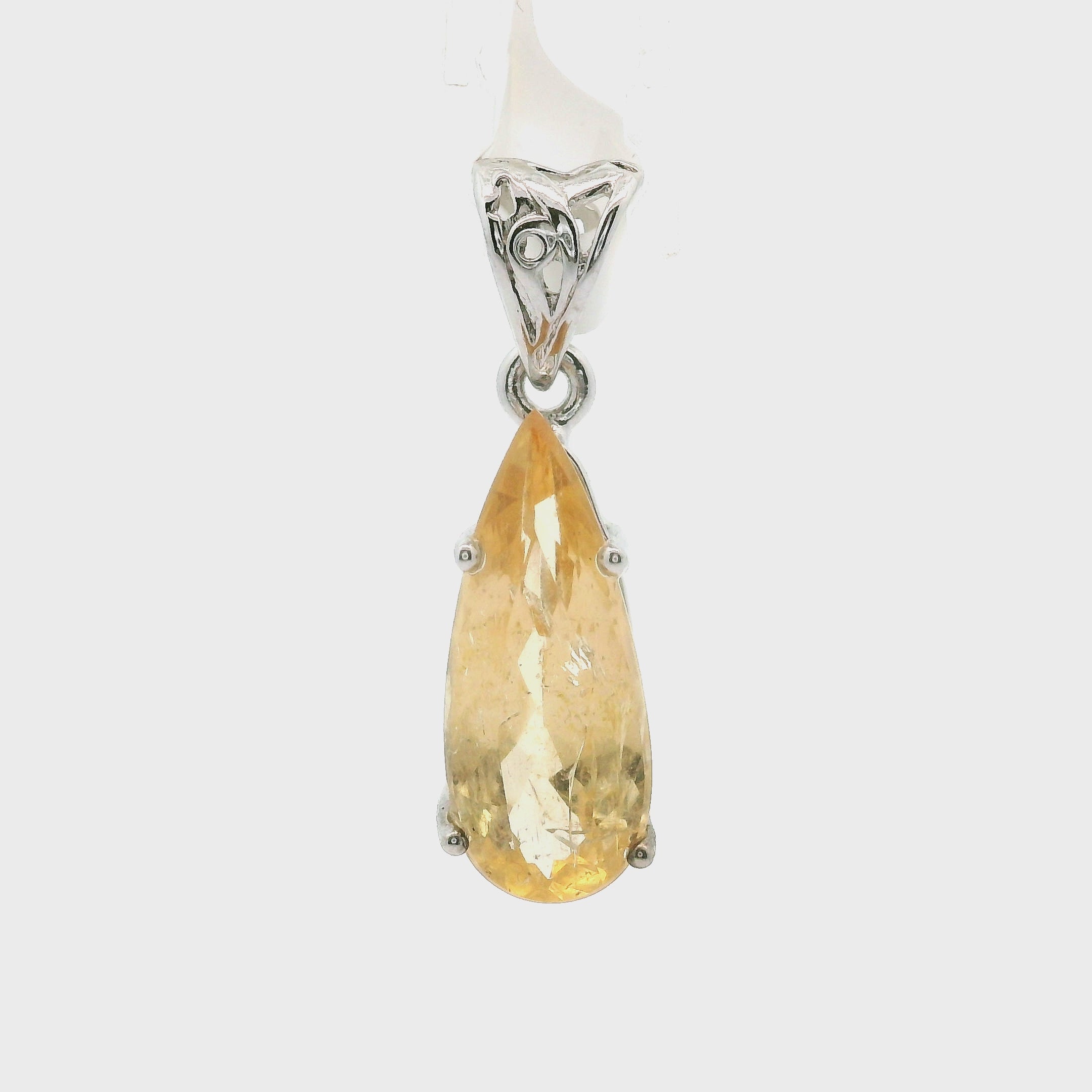 Imperial Topaz Pendants .925 Sterling Silver for Spiritual Transformation