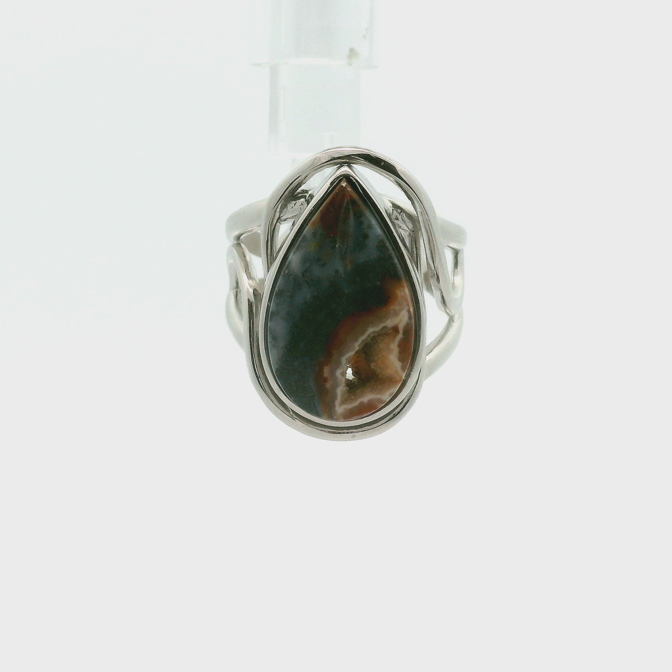 Golden Fire Marcasite Cuff Ring .925 Silver for Cord Cutting and Releasing Unhealthy Attachments
