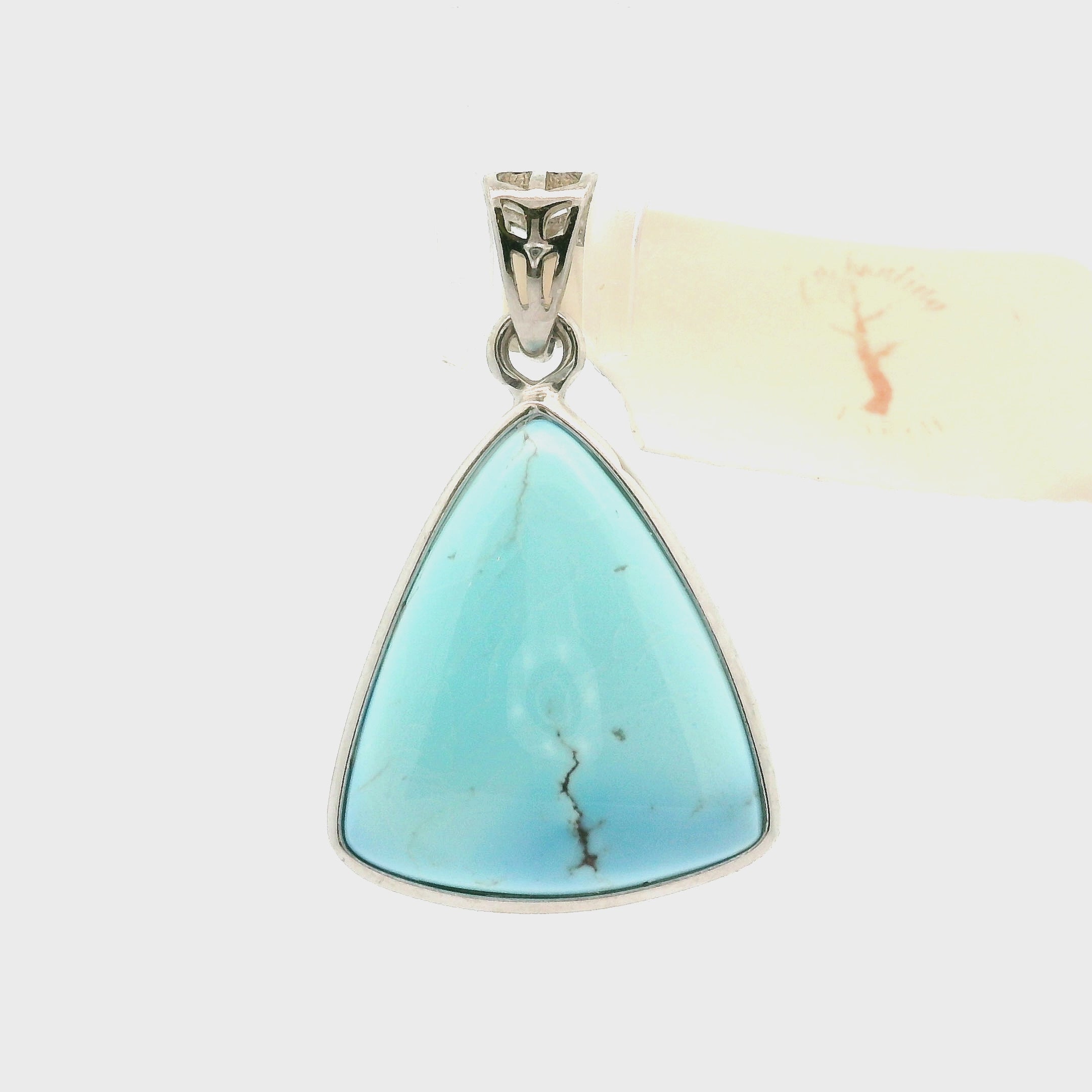 Golden Hill Turquoise Pendant for Good Luck, Prosperity and Protection