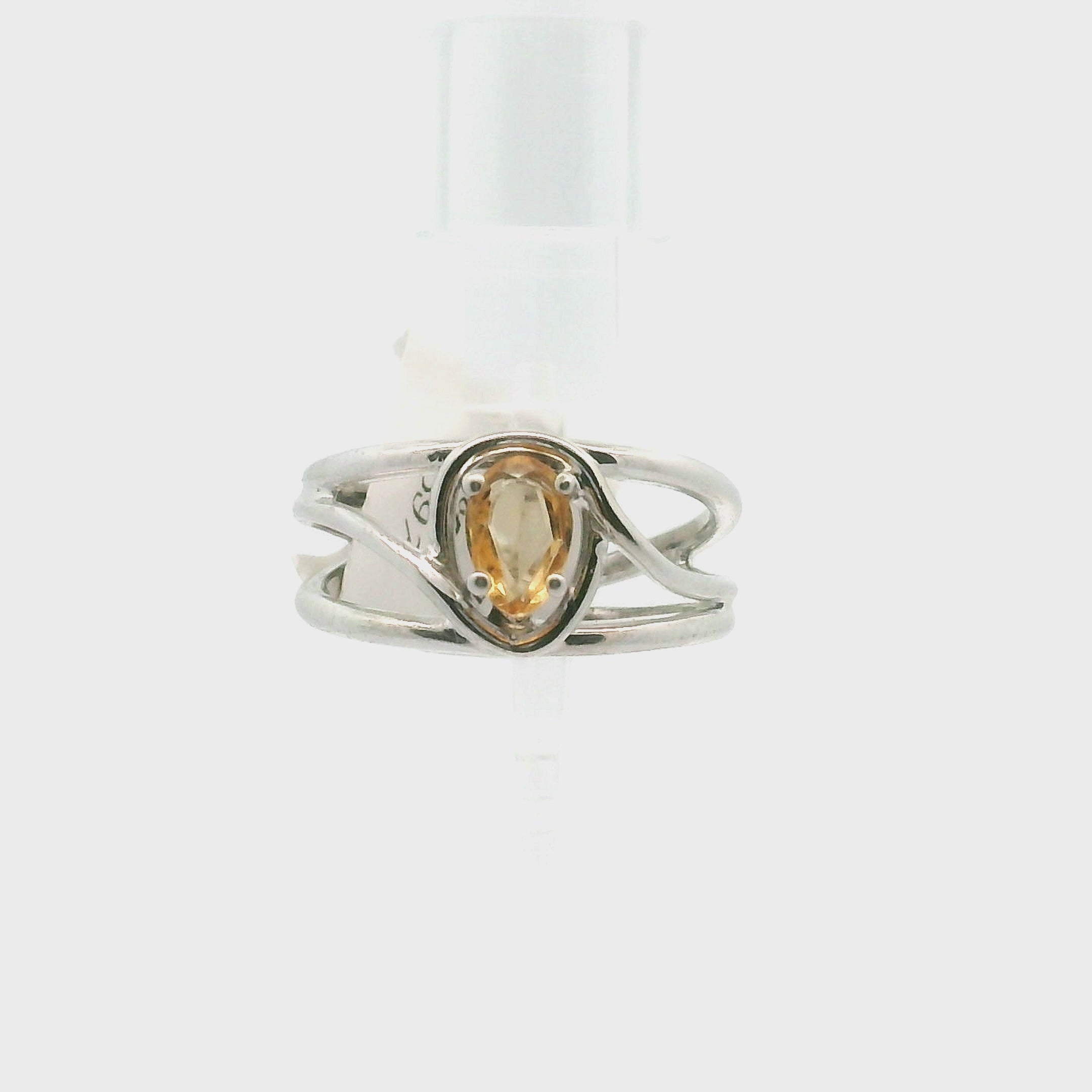 Imperial Topaz Midi Cuff Ring .925 Sterling Silver for Spiritual Transformation