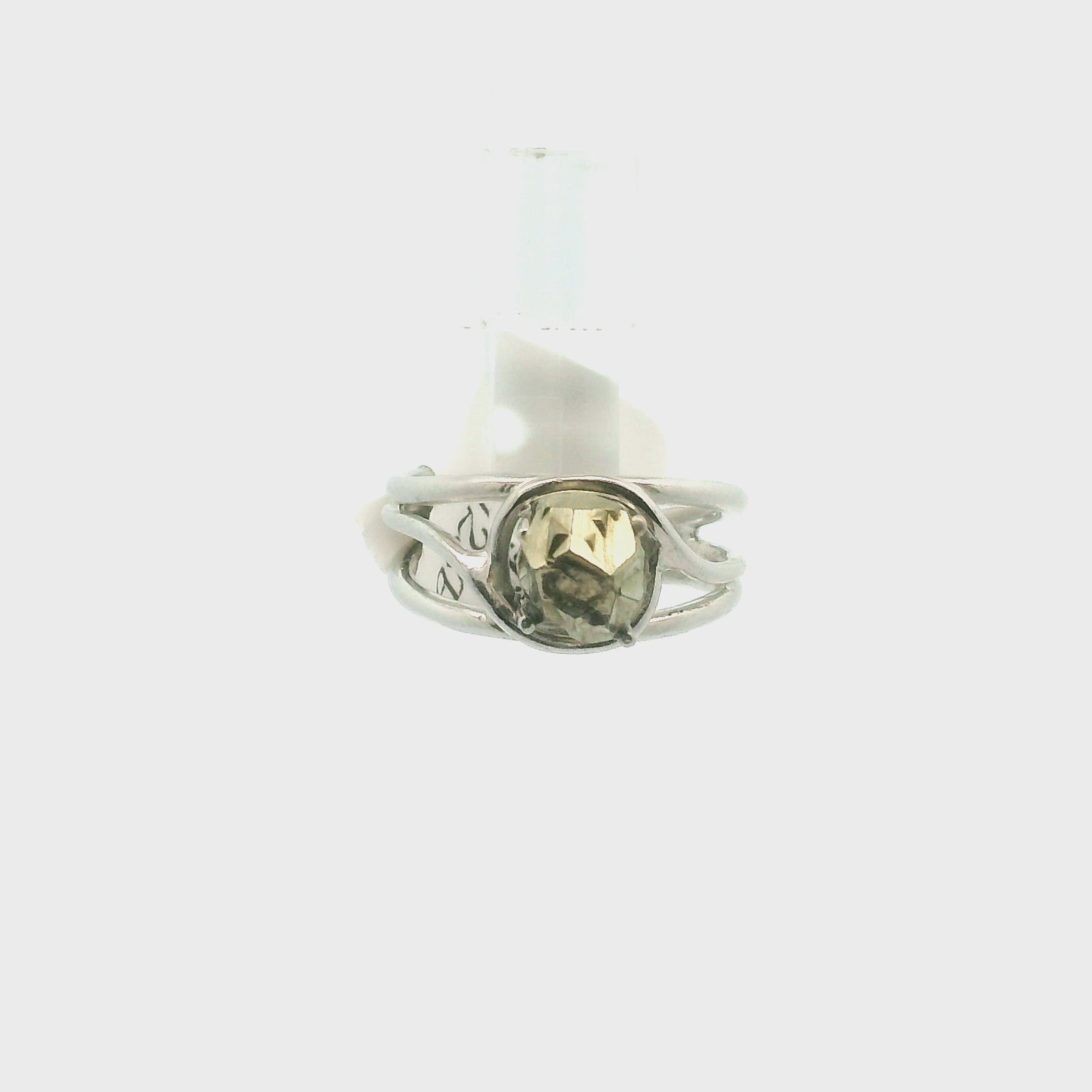 Pyrite Midi Cuff Ring .925 Silver for Luck & Manifestation