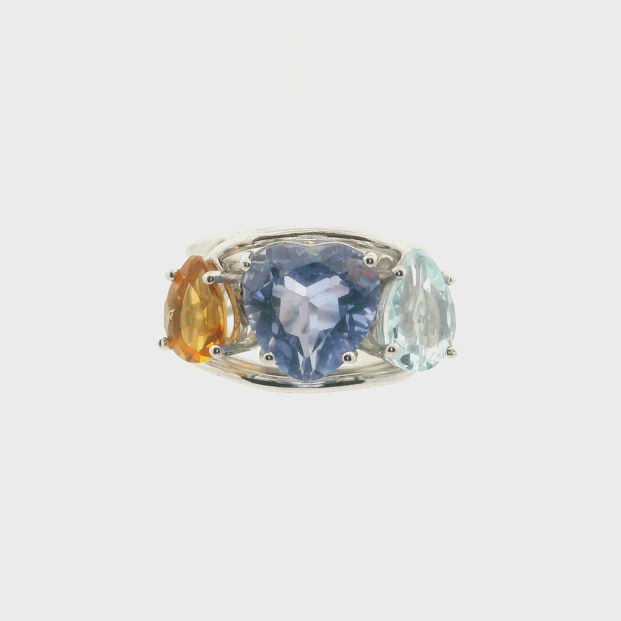 Triple Stone Crown Ring .925 Silver for Embracing your Power