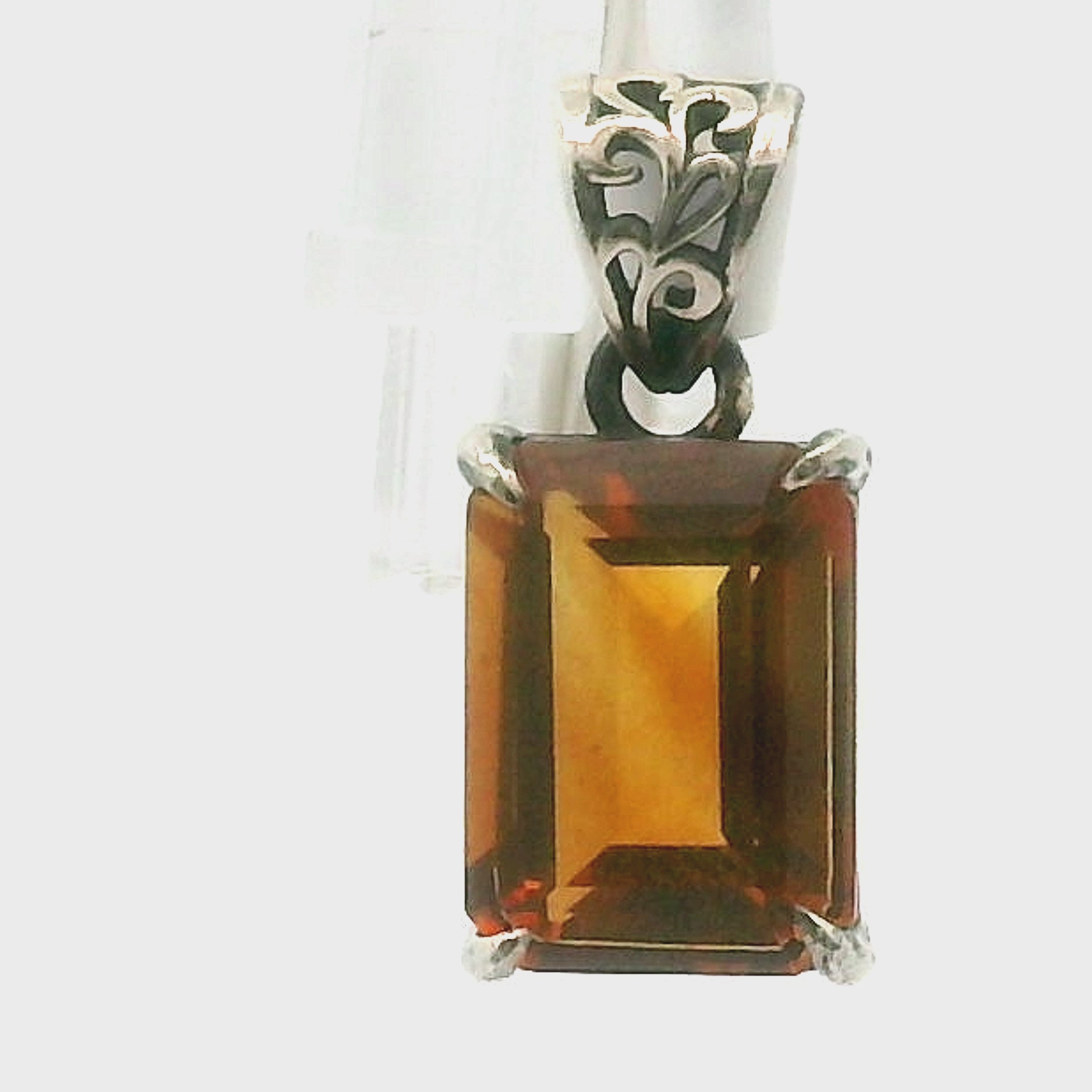 Citrine Bad Witch Pendant .925 Silver for Abundance and Prosperity