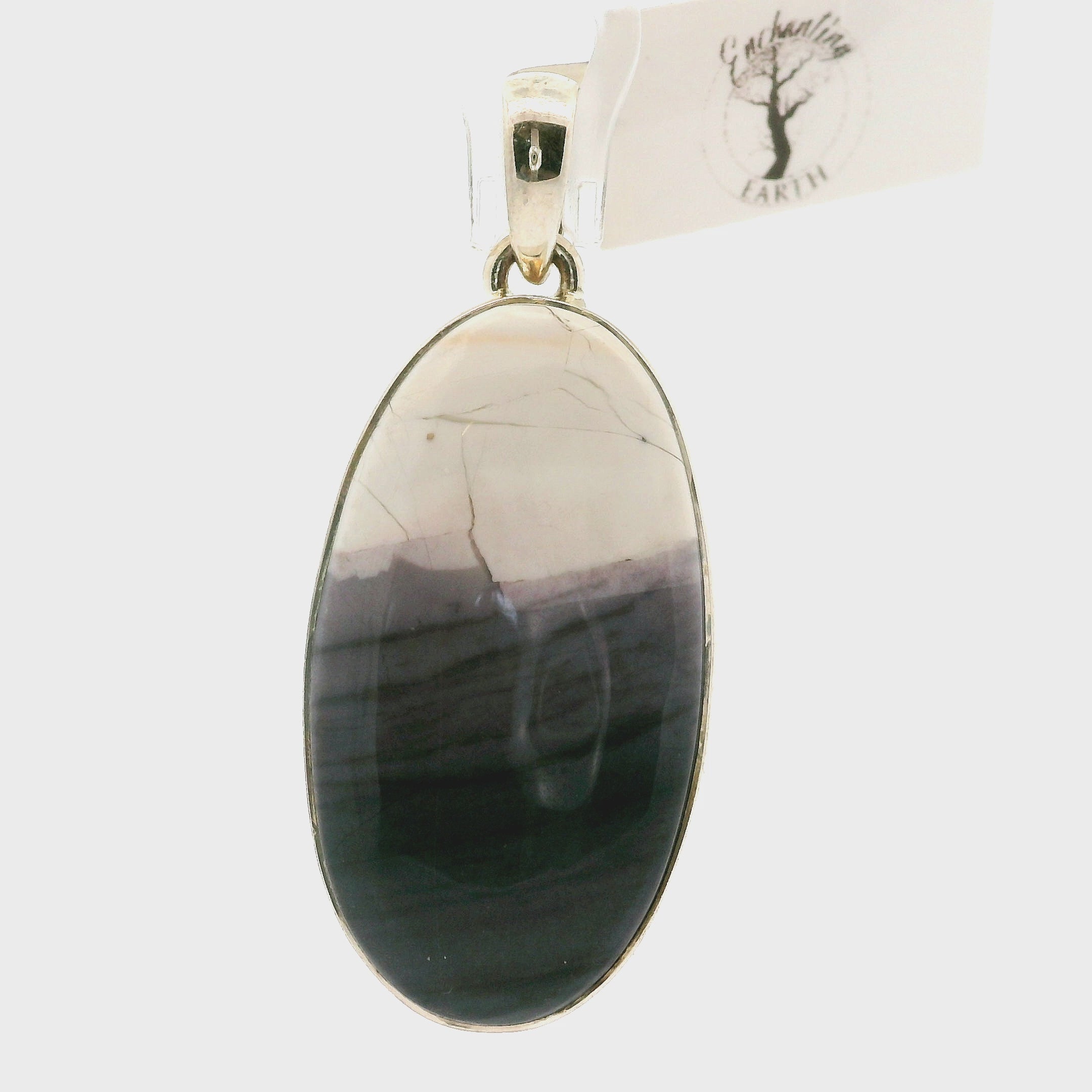 Hyacinth Jasper Pendant .925 Silver for Calm and Clarity