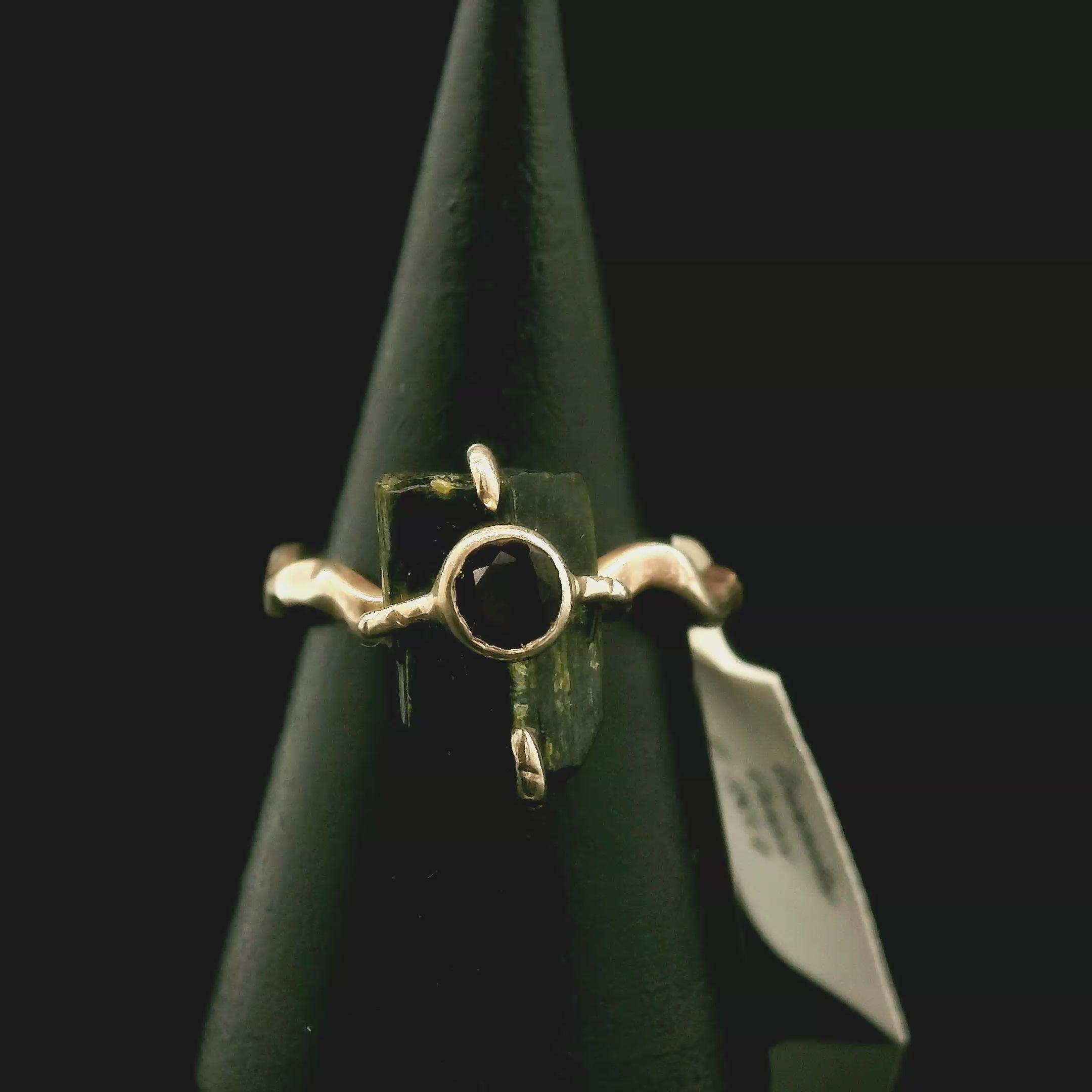 Black Tourmaline Ring .925 Silver for Protection and Energetic Purification