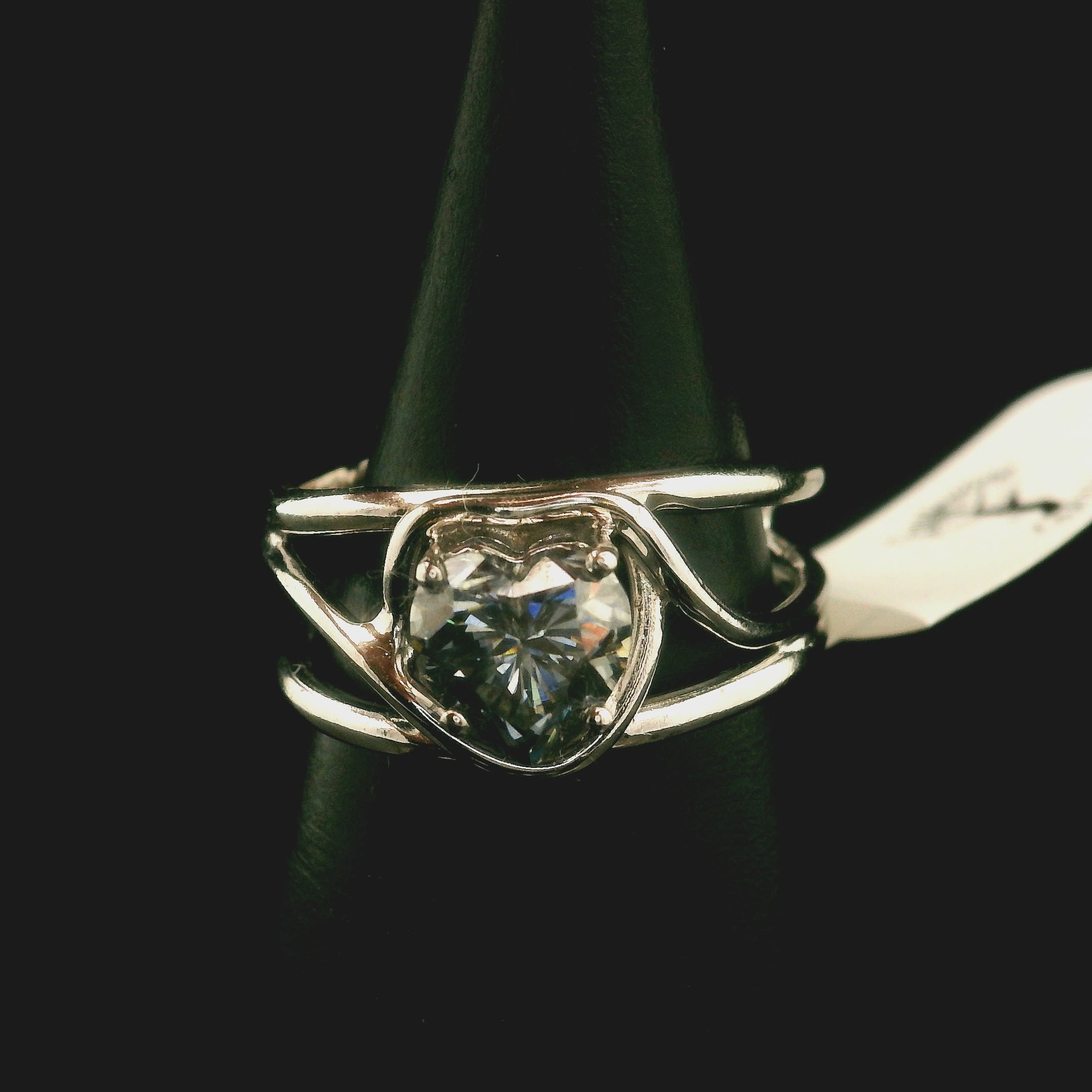 Smokey Moissanite Adjustable Midi Cuff Ring .925 Silver for Enlightenment, Inner Peace & Spiritual Transformation