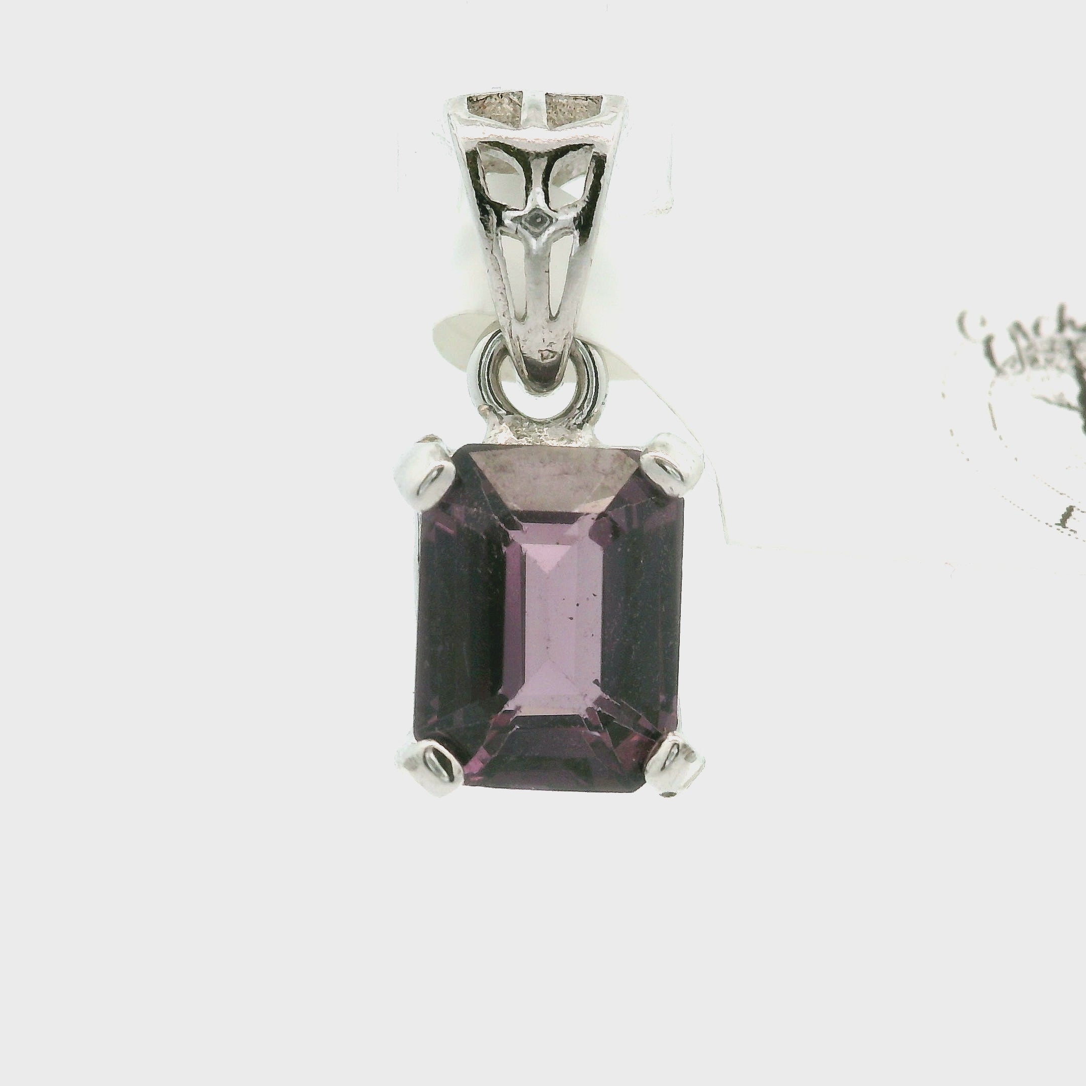 Burgundy Spinel Pendant .925 Silver for Power, Intensity and Individuality