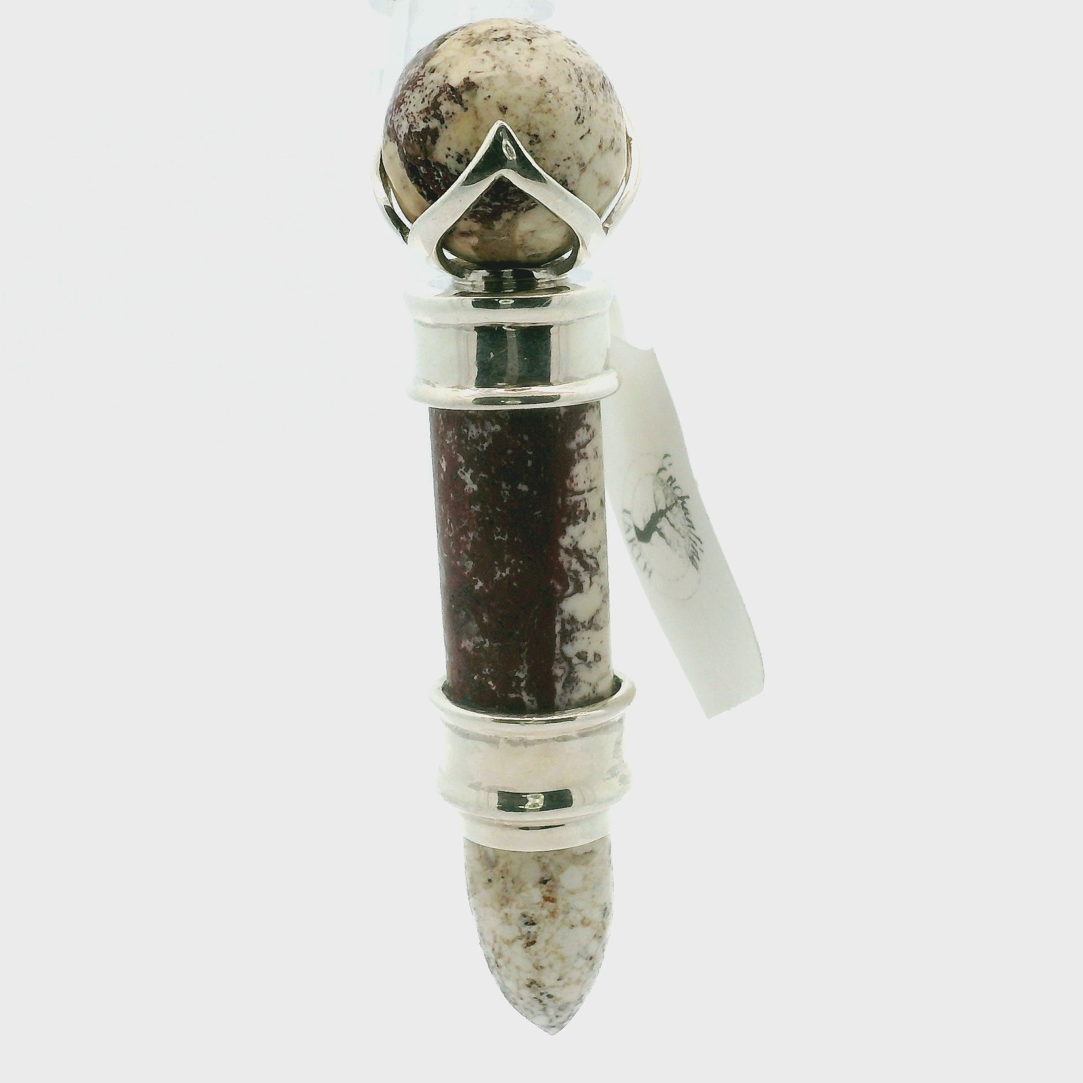 Angel Wing Alunite Wandlet .925 Silver for Energetic Balance and Purification