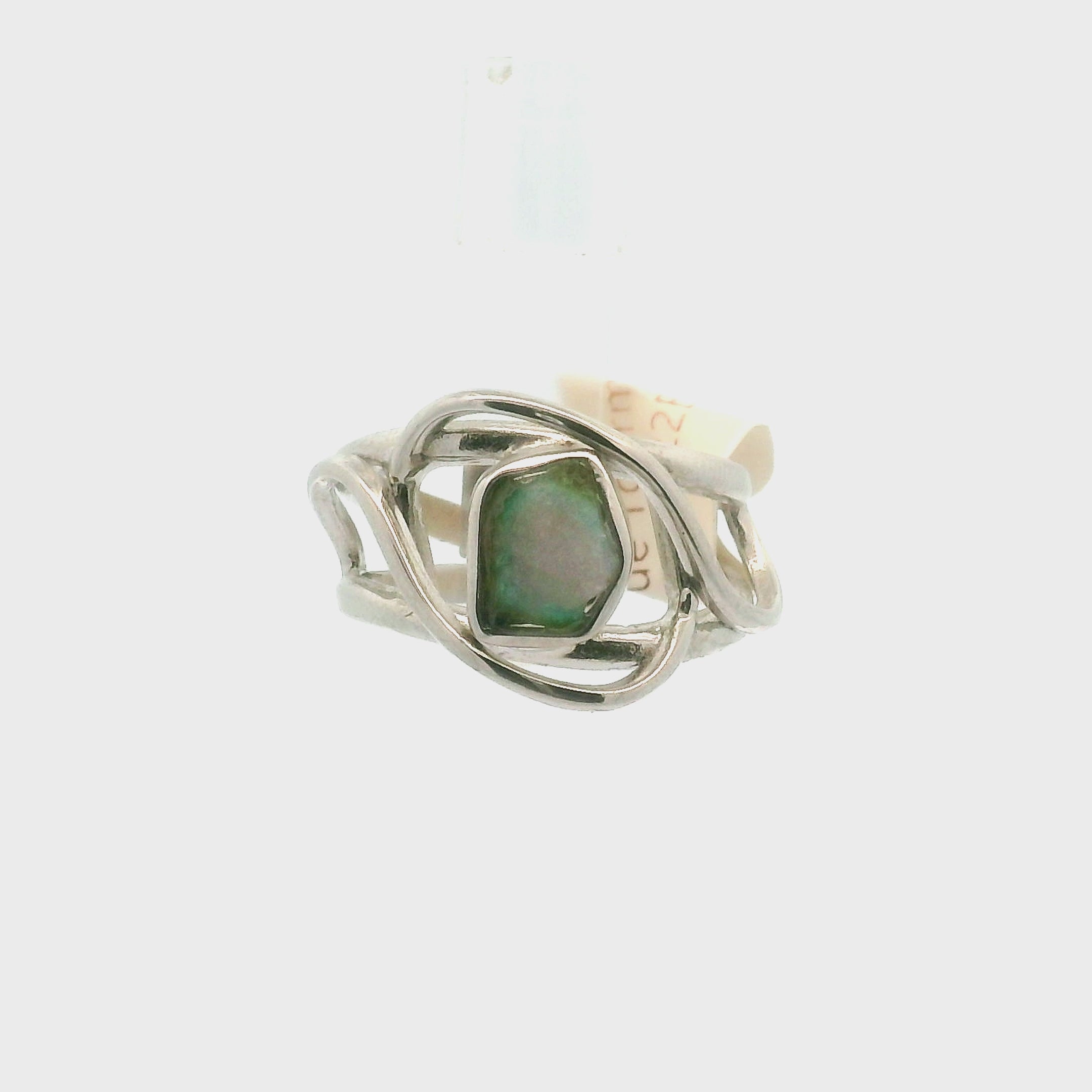 Green and Blue Bicolor Paraiba Tourmaline Adjustable Finger Ring for Healing, Joy and Love