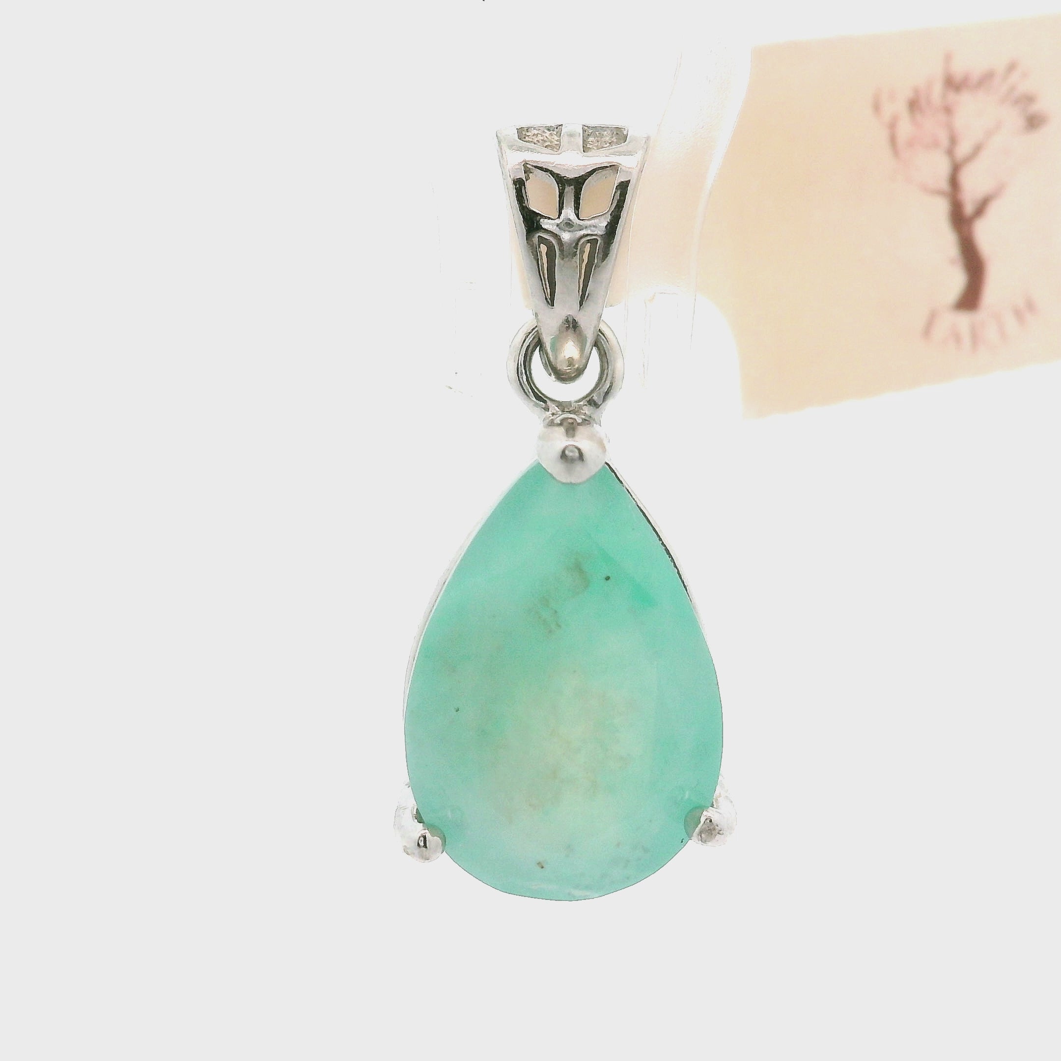 Aquaprase Pendant .925 Silver for Soul Growth and Deep Restoring