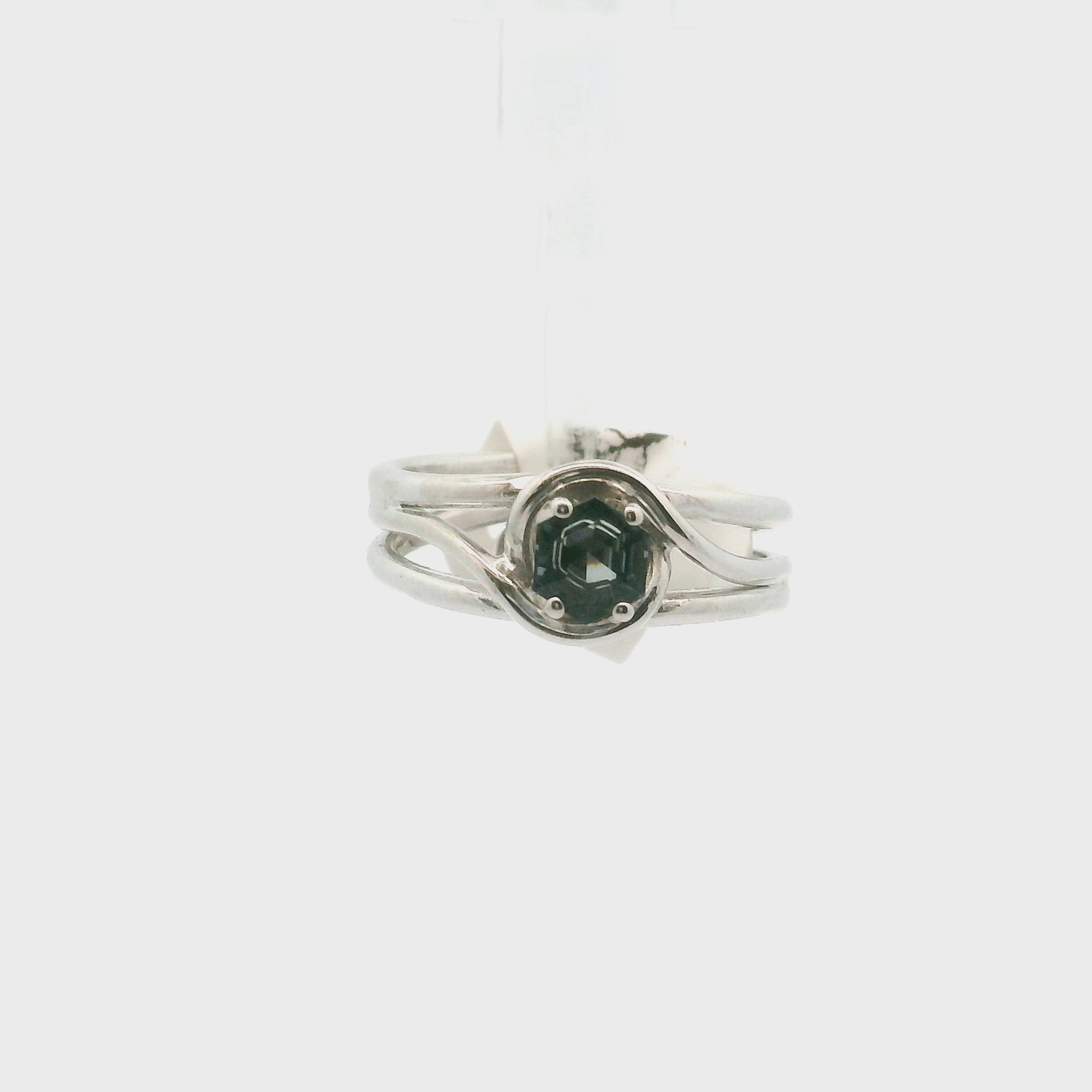 Spinel Cuff Ring .925 Silver for Emotional Healing, Love, Loyalty & Motivation