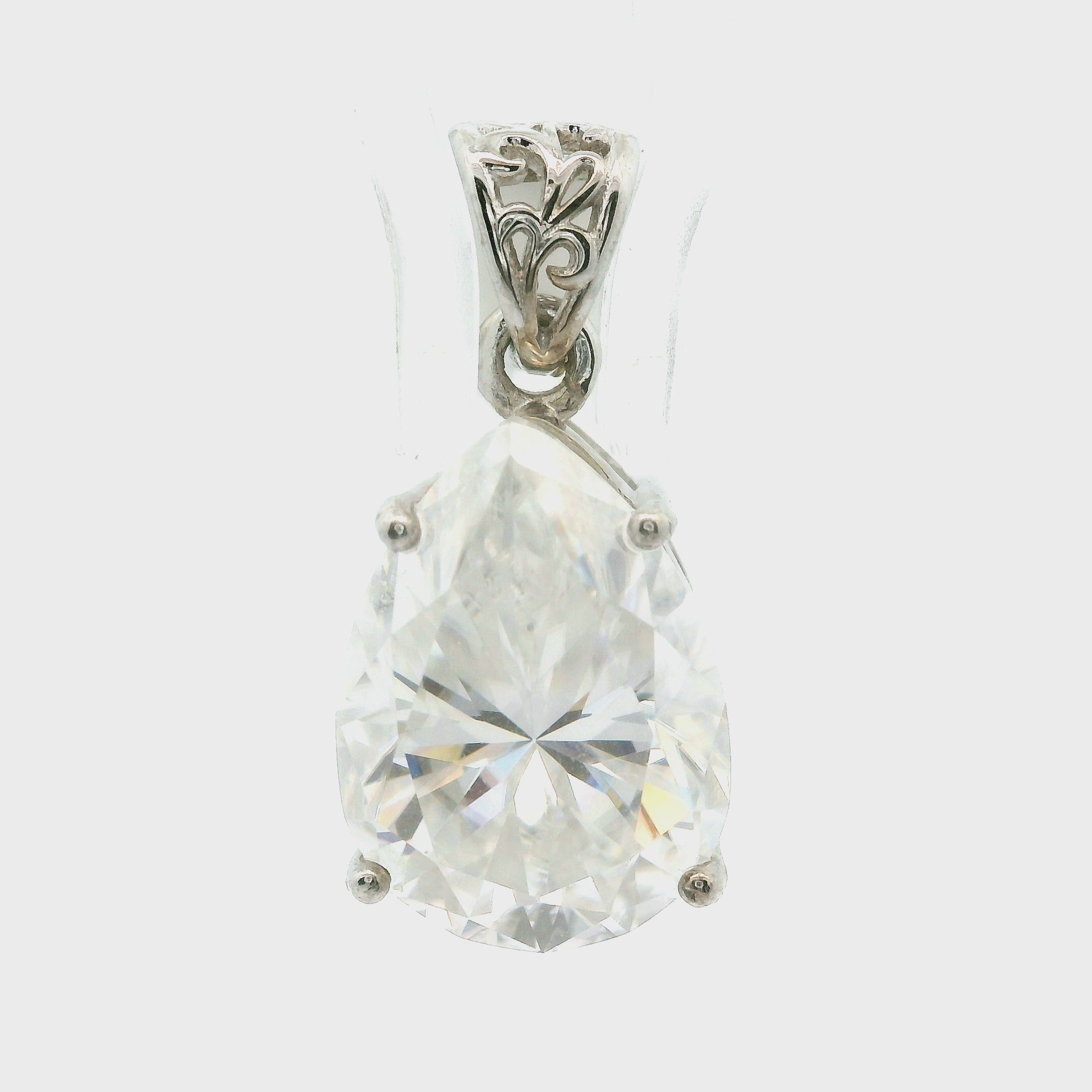Moissanite Pendant .925 Silver for Spiritual Evolution and Awakening
