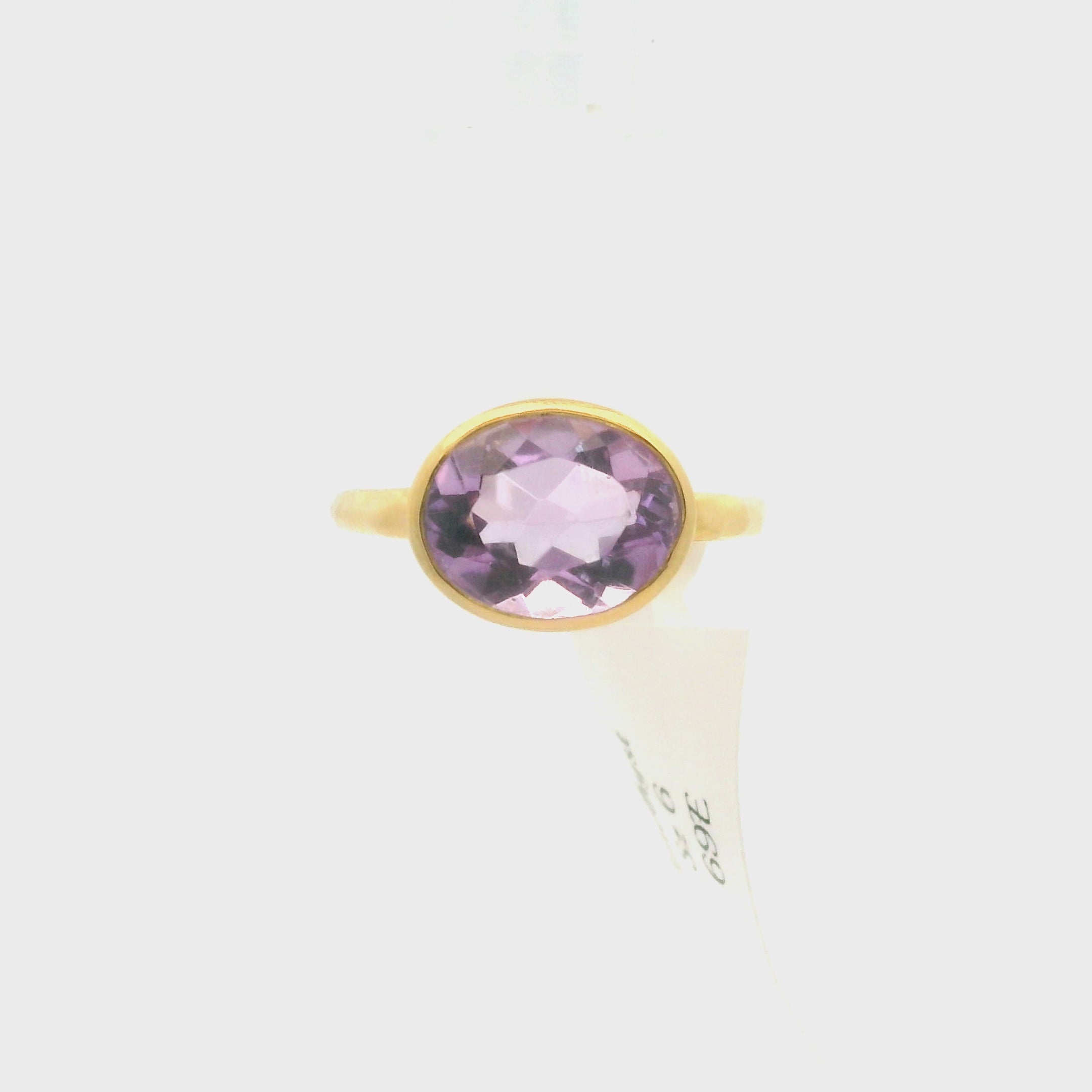 Amethyst Ring Gold Plated .925 Silver for Enhancing your Intuitive Gifts