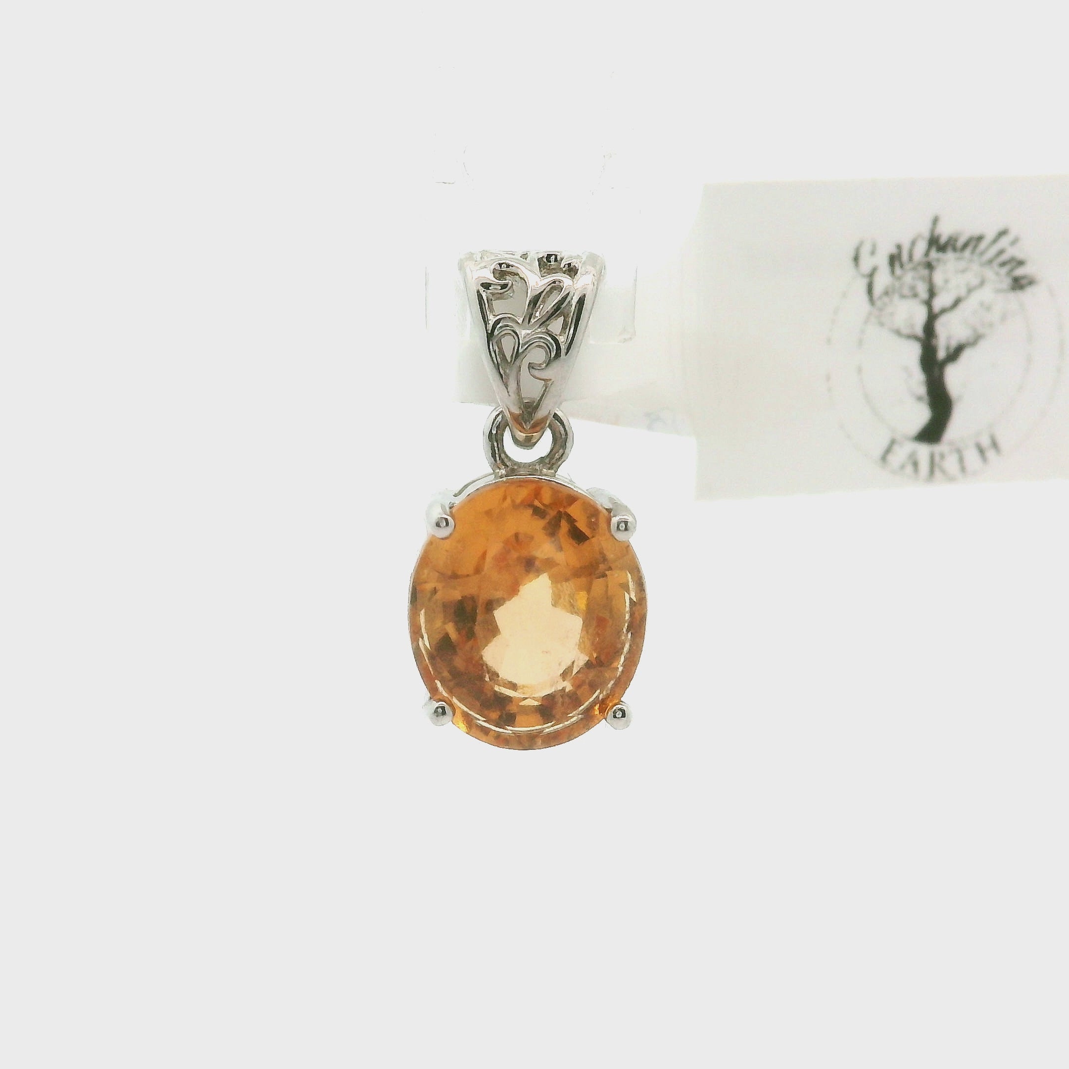 Grossular Garnet Pendants .925 Silver for Health and Strength