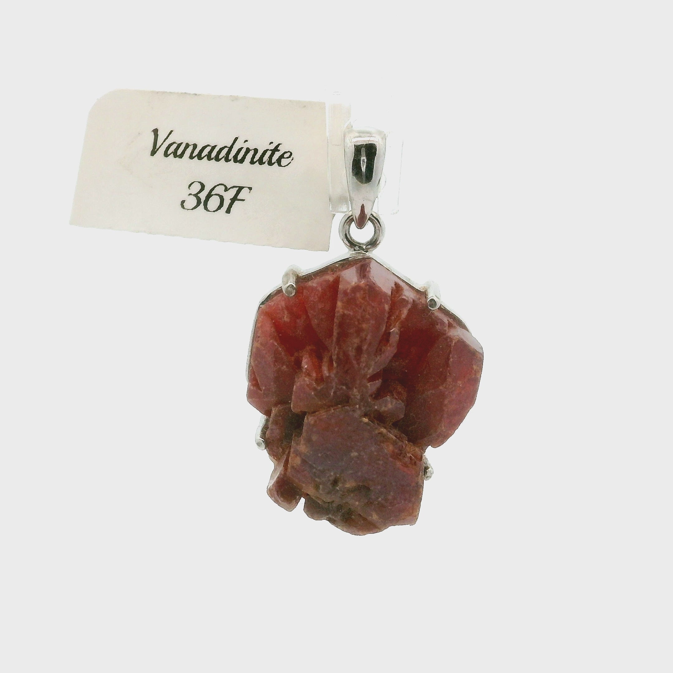 Vanadinite Pendant .925 Silver for Connecting with a Higher Purpose and Dream Recall