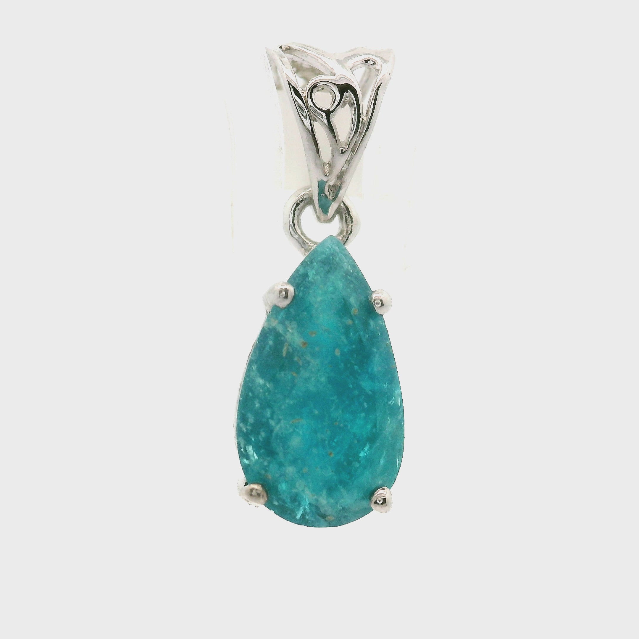 Sar-i-Sang Green Hauyne Pendant 925 Silver for Intuition, Purification and Meditation