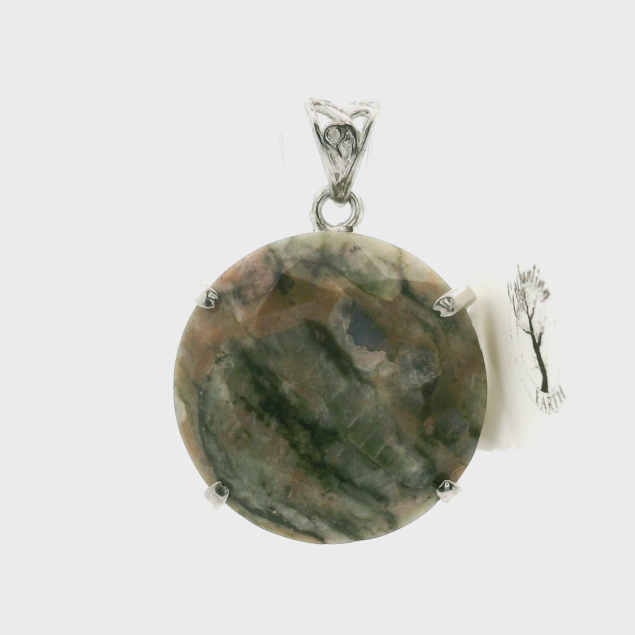 Que Sera (LLanite) Faceted Pendant .925 Silver for Inner Wisdom and Catalyzing Change