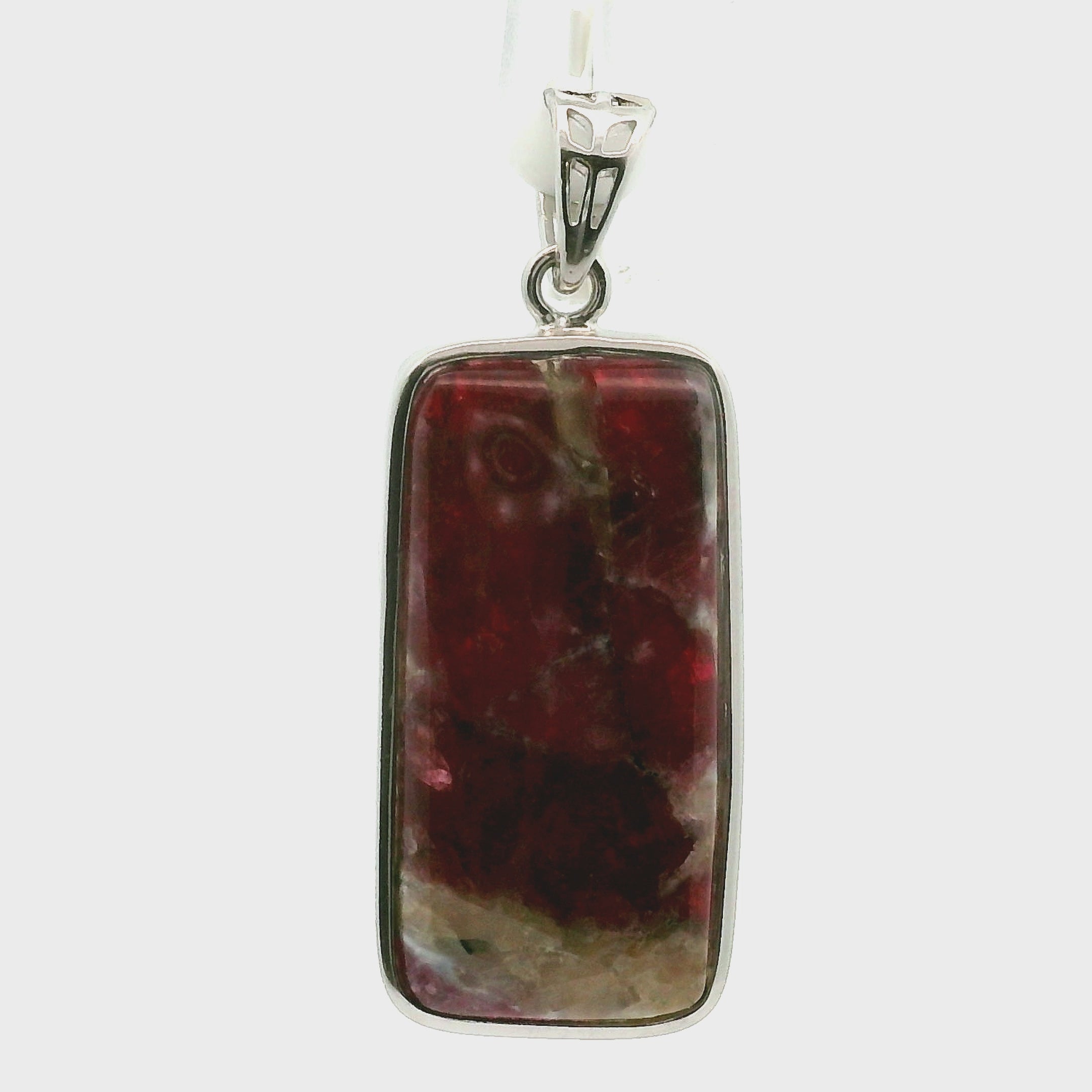 Quebec Eudialyte Pendant .925 Silver for Manifesting the Desires of Your Heart