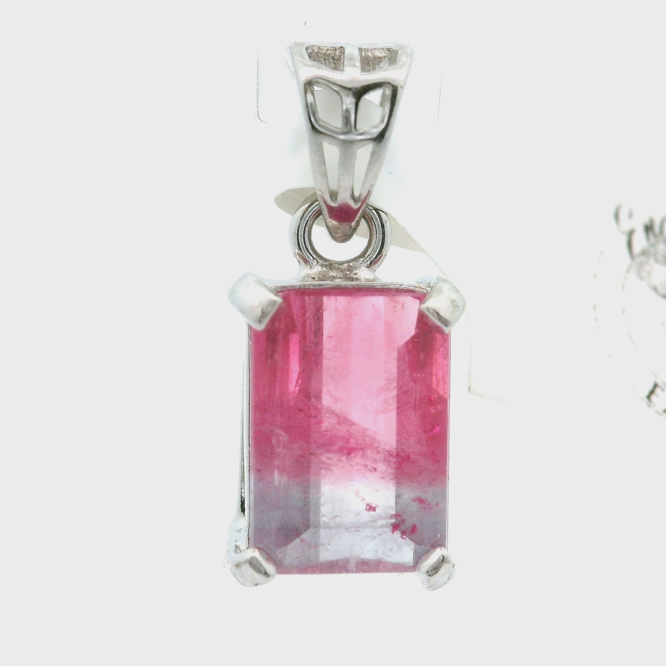 Unicorn Tourmaline Pendant .925 Silver for Awareness, Communication and Meditation