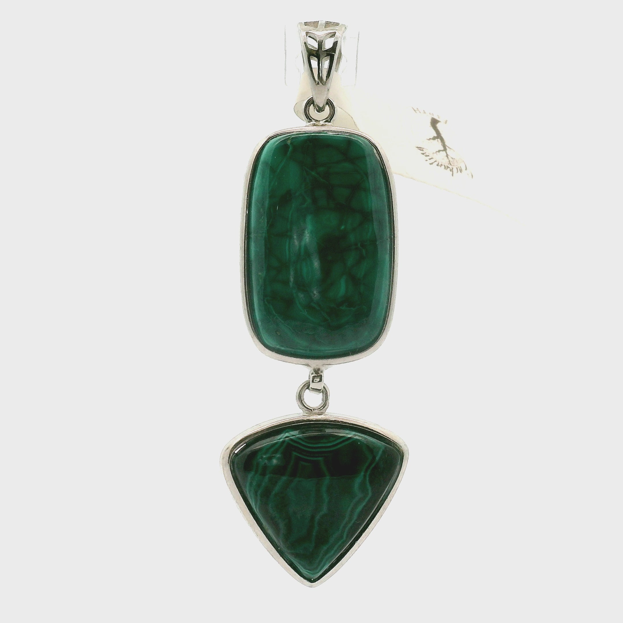 Malachola Multi-Stone Pendant .925 Silver for Abundance, Protection and Transformation