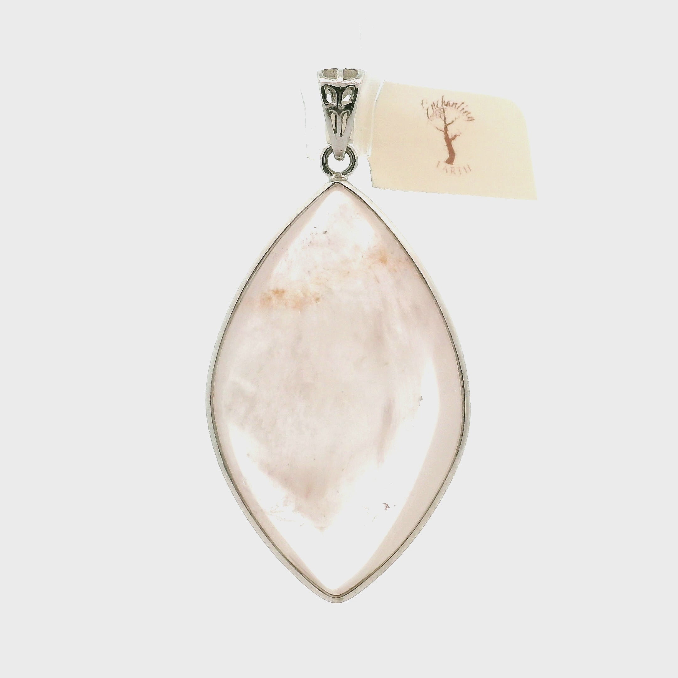 XL Lithium Quartz Pendant .925 Silver for Manifestation, Mental Health & Stress Relief