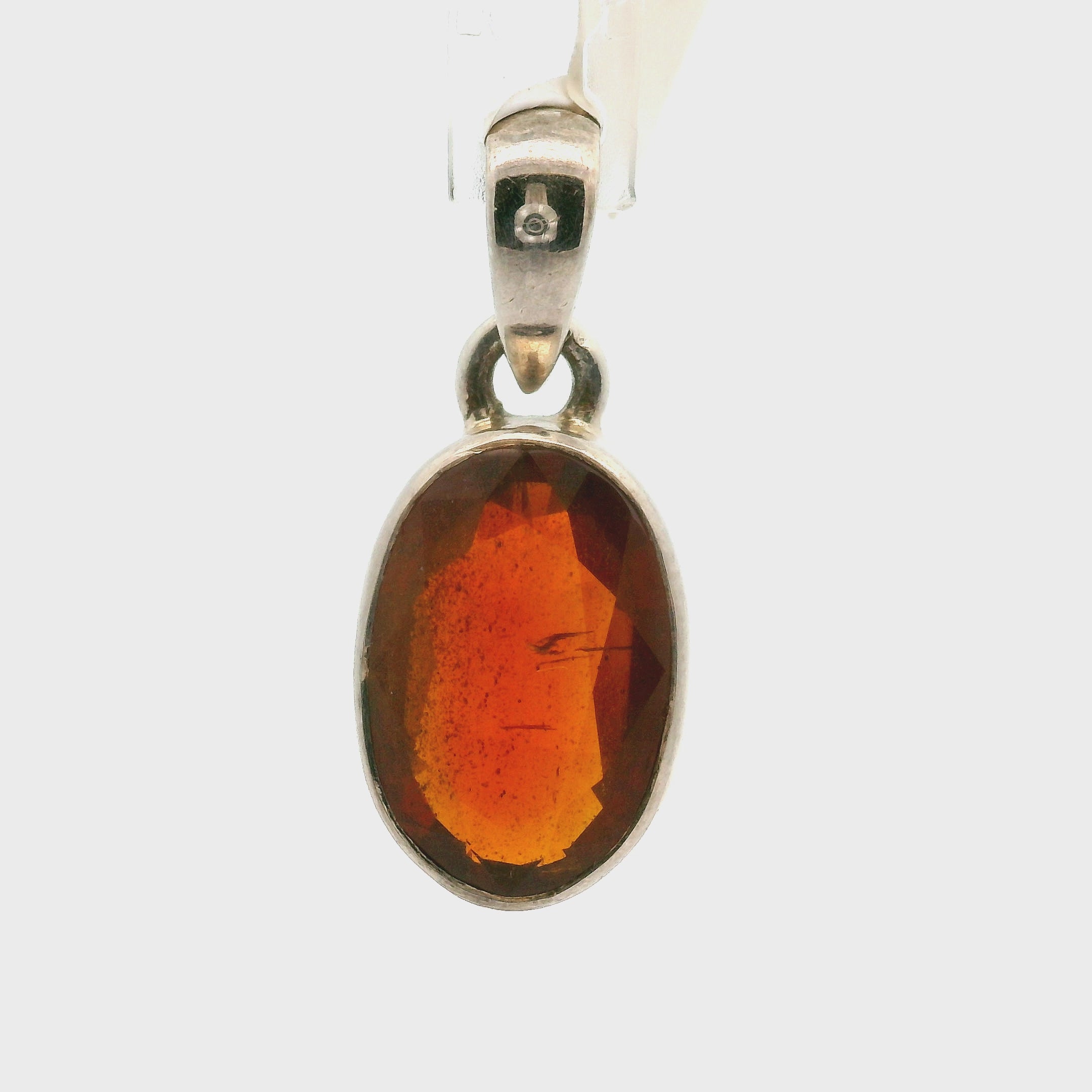 Orange Kyanite Pendant .925 Silver for Meditation and Energetic Cleansing