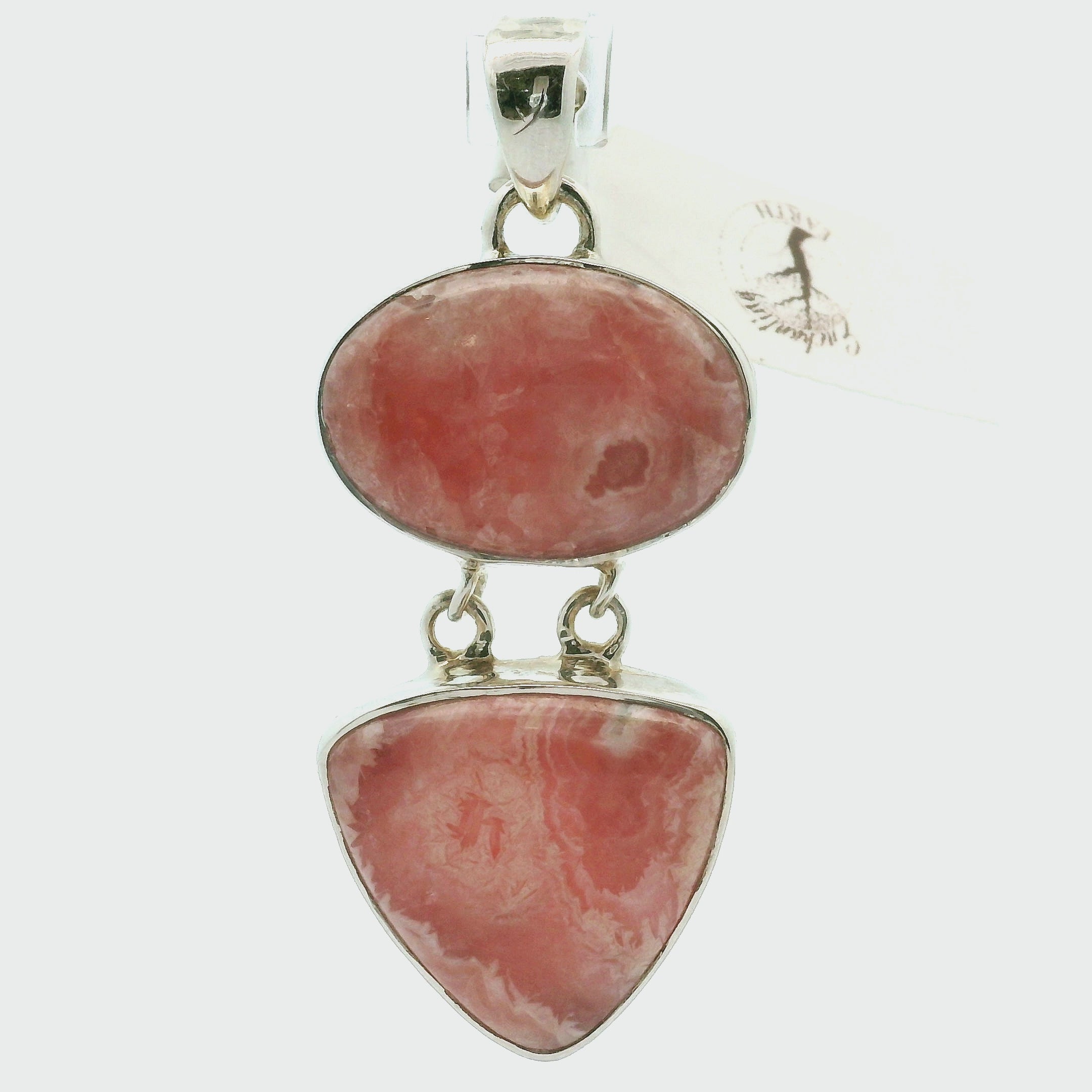 Rhodochrosite Multi-stone Pendant .925 Silver for Heart Healing and Opening your Heart to Love