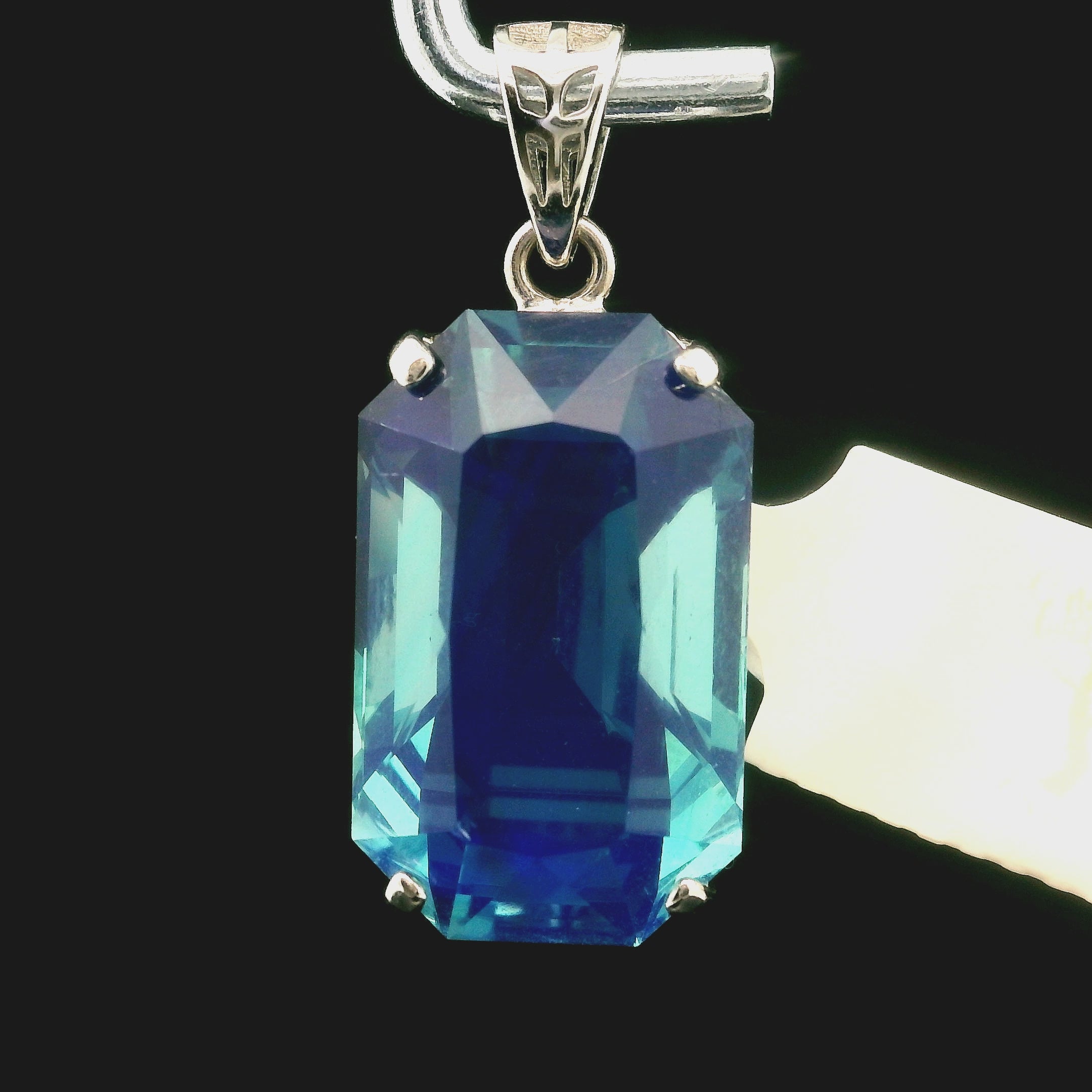 Diana Maria Color Changing Fluorite Pendant .925 Silver for Inspiration, Focus and Wisdom