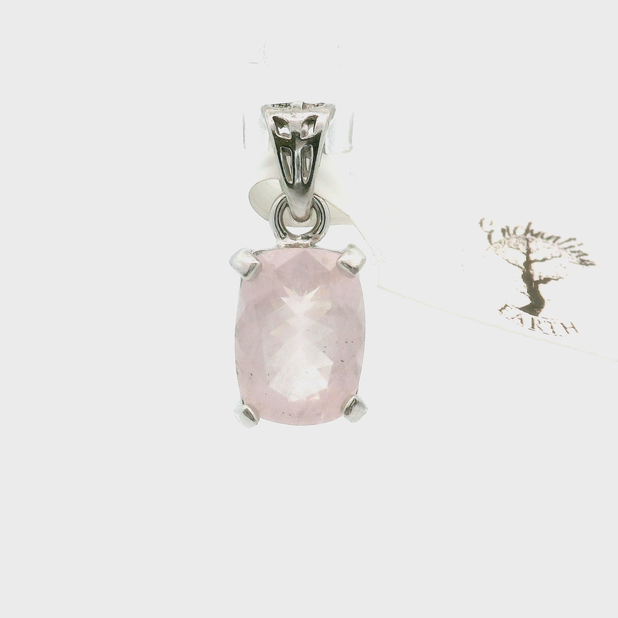 Pink Apatite Pendant .925 Silver for Connection with Angels, Ancestors and Spirit Guides
