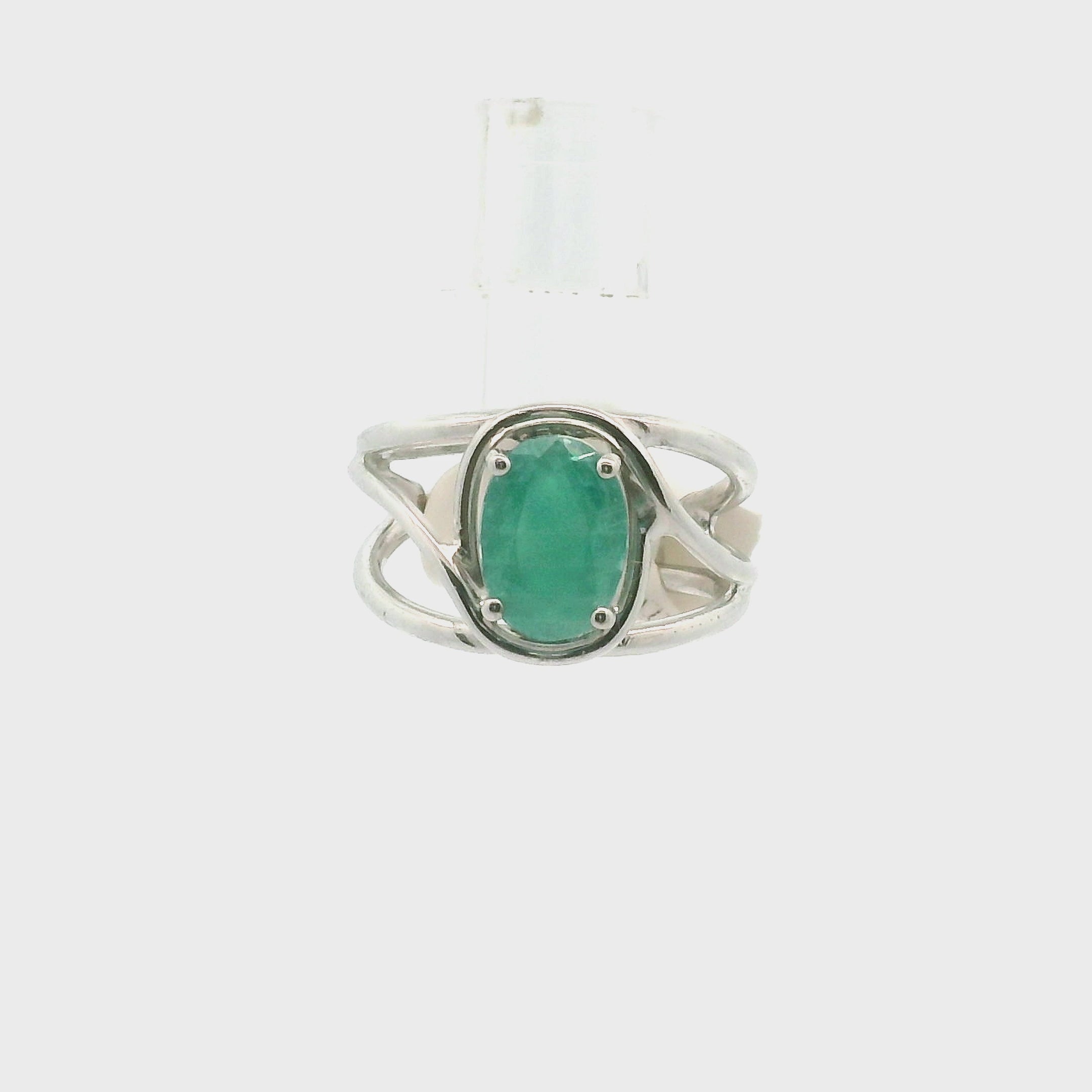 Green Hauyne Midi Cuff Ring 925 Silver for Intuition, Purification and Meditation